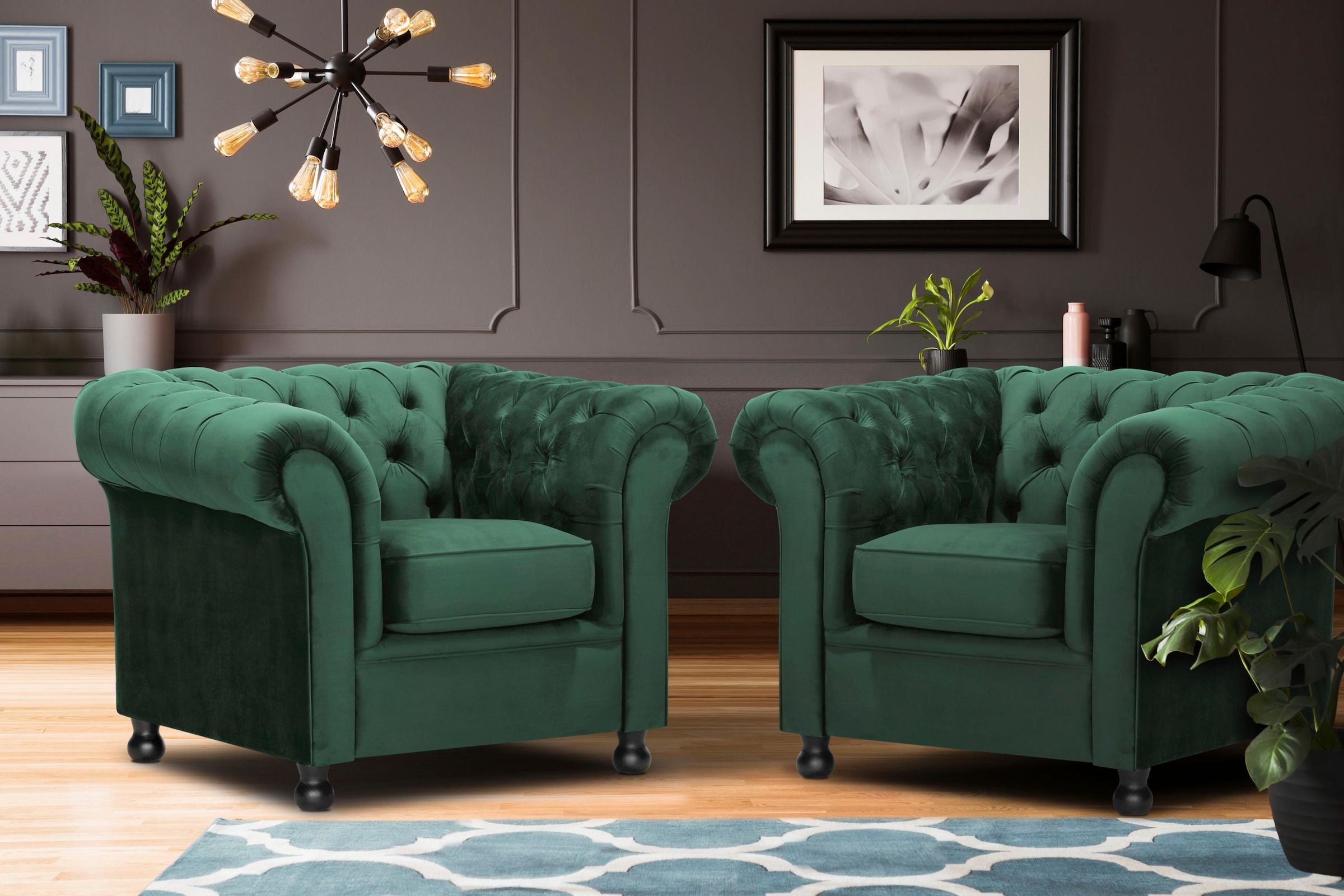 Home affaire Sessel »Chesterfield Home« mit edler Knopfheftung und typischen Armlehnen