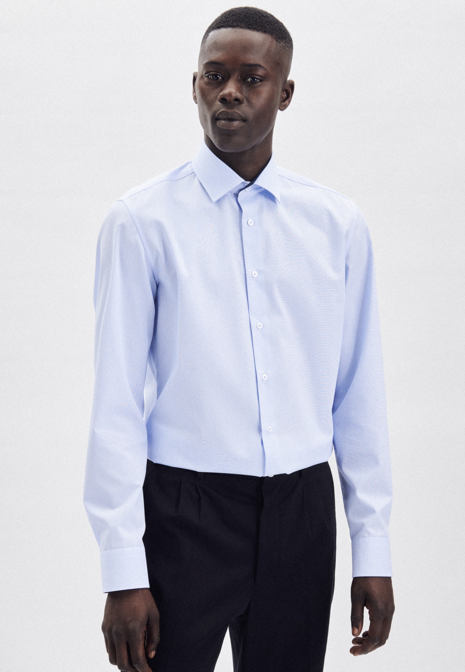 seidensticker Businesshemd »Shaped« Shaped 1/1 Kentkragen Streifen