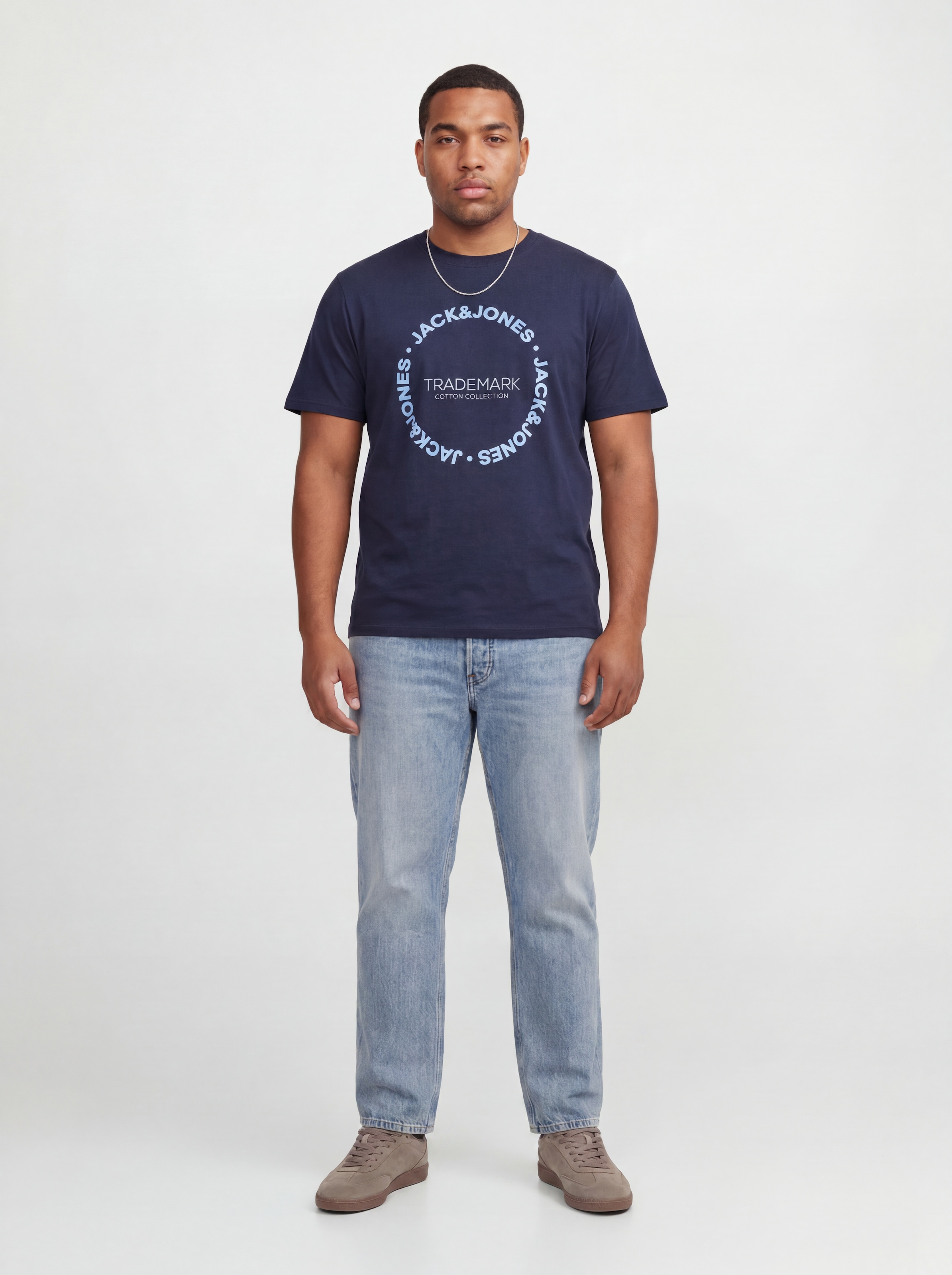 Jack & Jones PlusSize T-shirt »JJBENSON TEE SS CREW NECK PLS« coton, coupe régulière