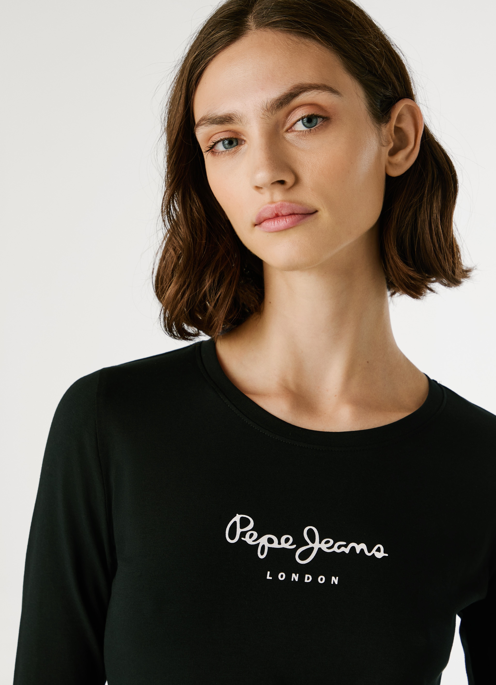 Pepe Jeans T-shirt à manches longues »NEW VIRGINA L/S«, mit Logo-Print
