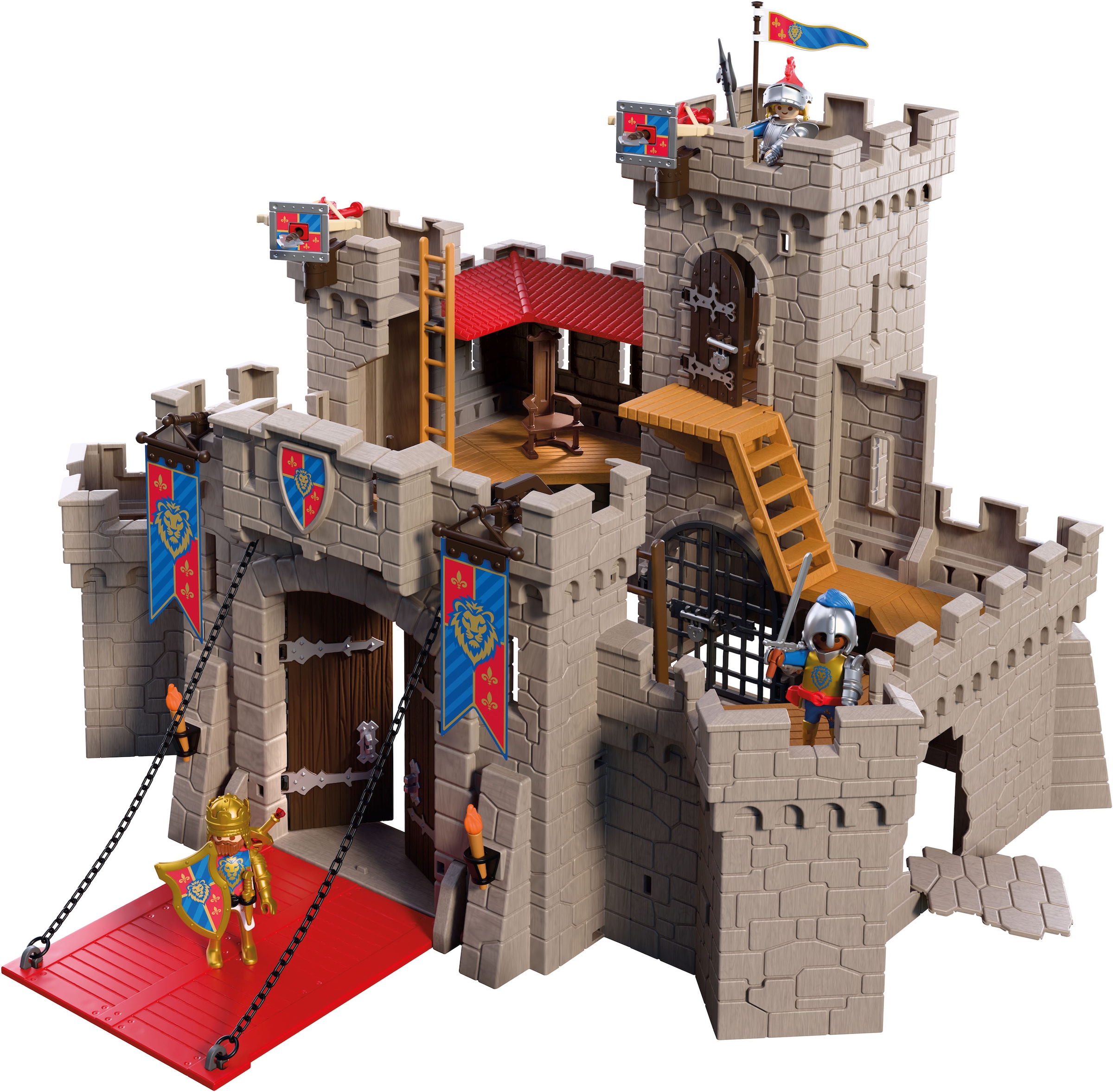 Playmobil® Jeu de construction »Grosse Löwenritterburg (72112), Knights« XXL Ritterburg mit Zugbrücke; Made in Europe