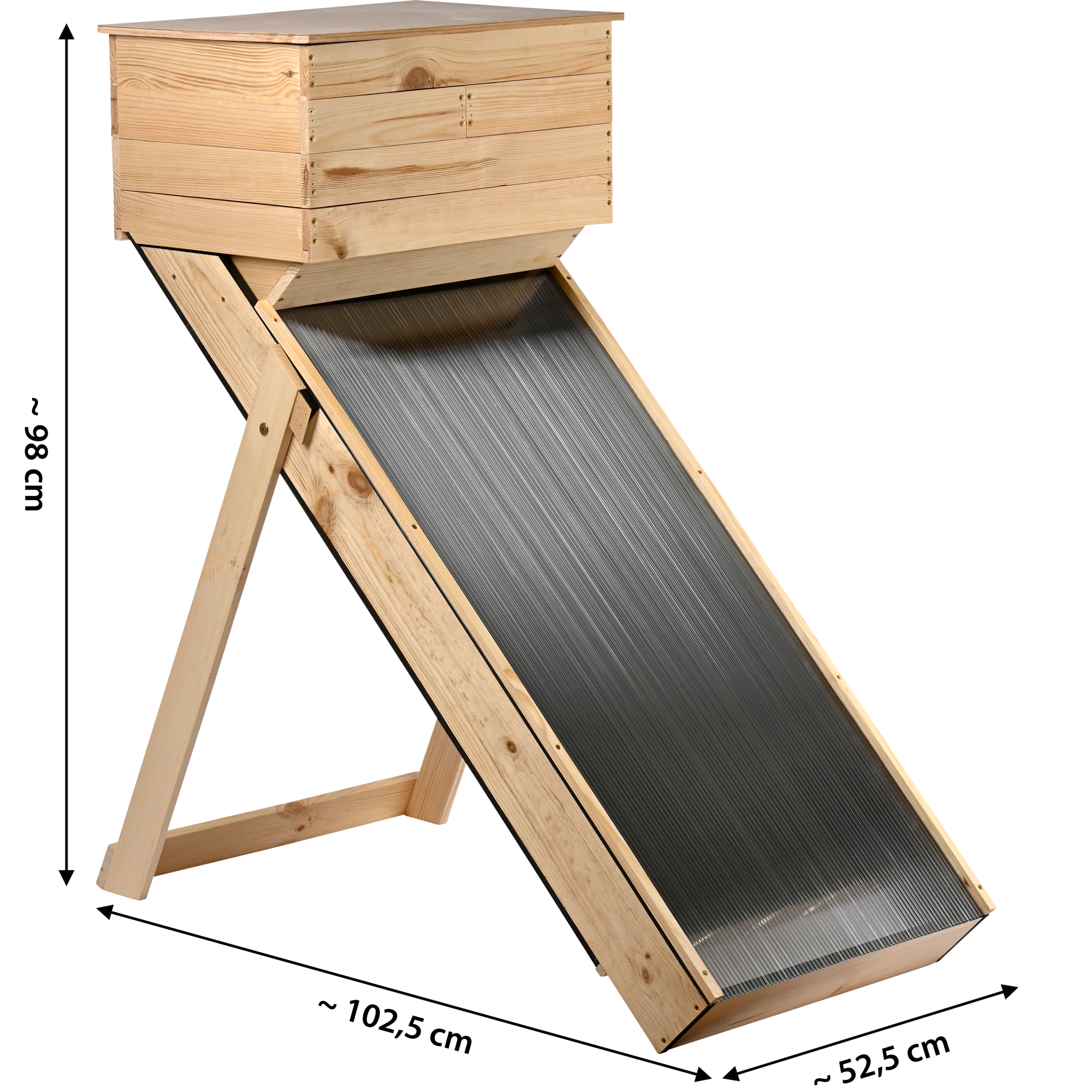 dobar Dörrautomat »Solar-Trockner aus Holz« zum Trocknen von Kräutern, Obst und Gemüse