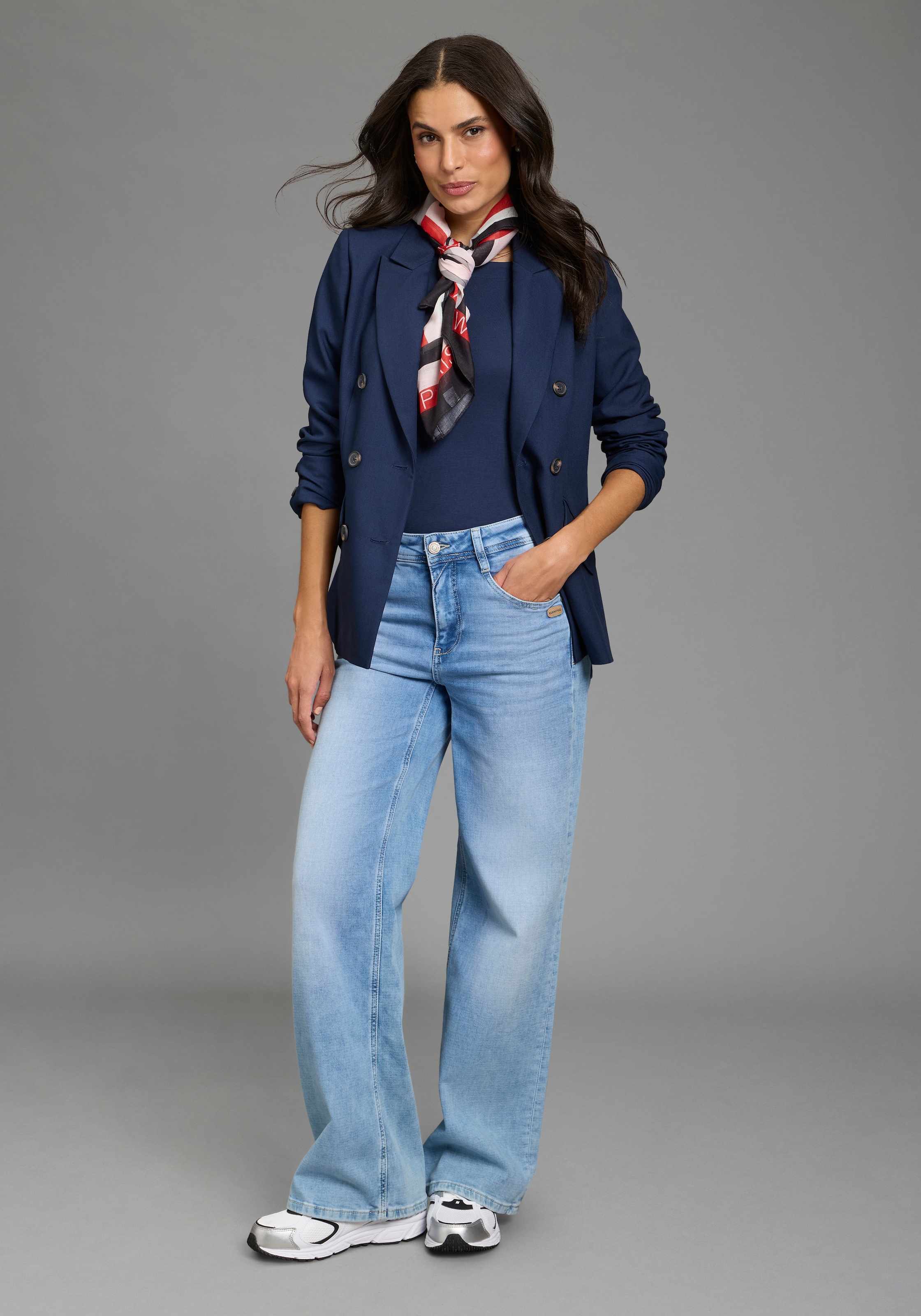 Laura Scott T-shirt à manches longues 2er-Pack,  Basic-Stil und Passform, mit U-Boot-Ausschnitt