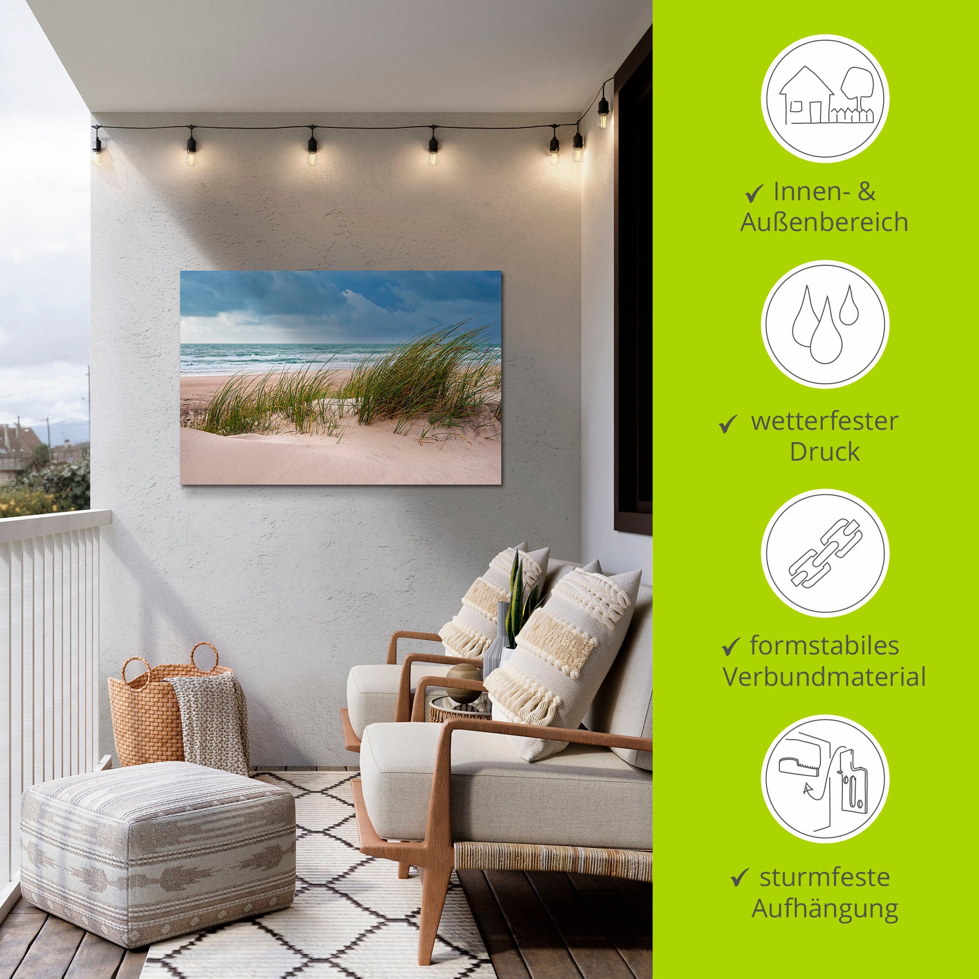 Artland Poster »Düne und Strand bei Hirtshals Dänemark I«, Küstenbilder, (1 St.), als Alubild, Outdoorbild, Leinwandbild in verschied. Grössen