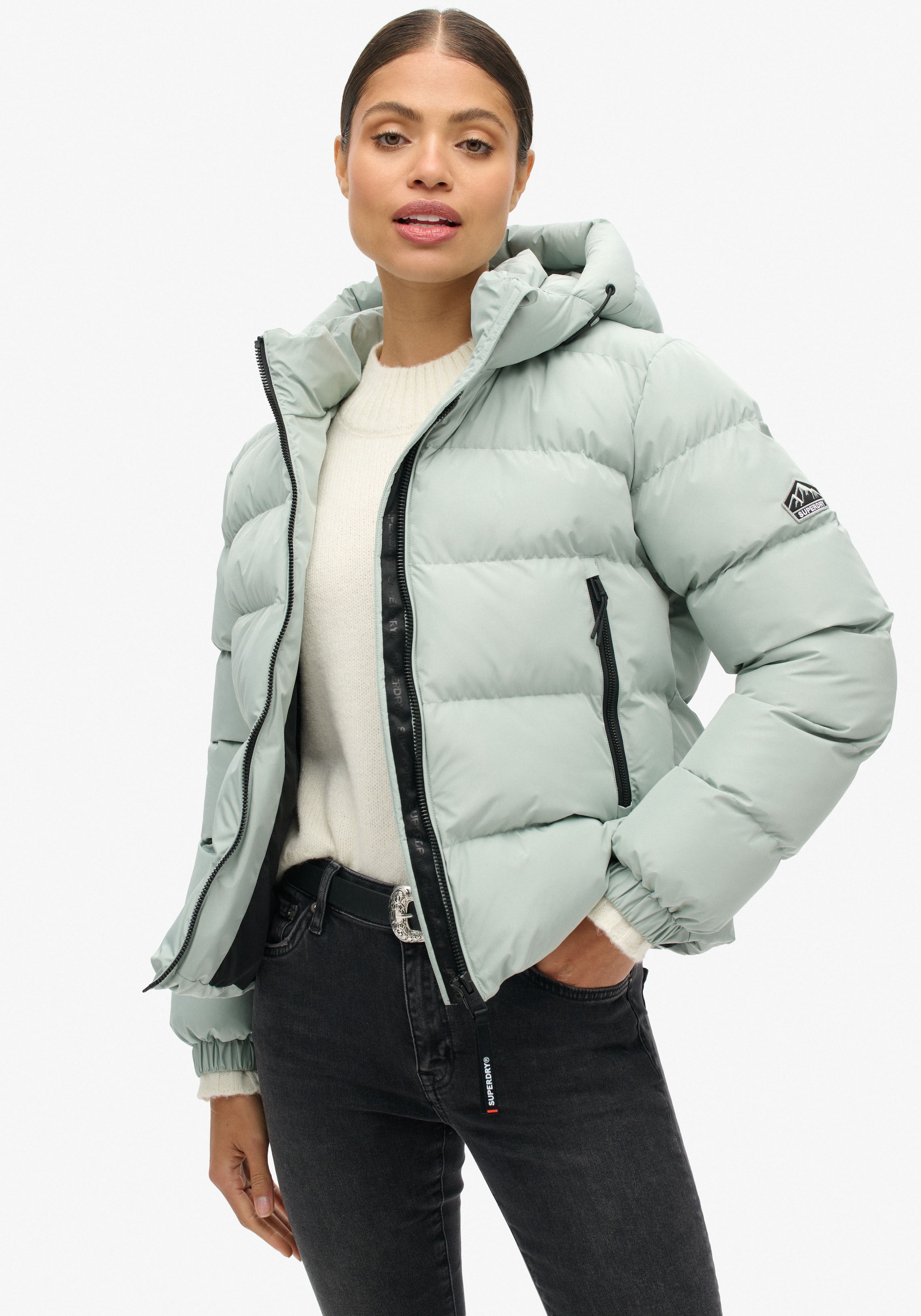 Superdry Steppjacke »HOODED SPORTS PUFFER JACKET«, ohne Kapuze