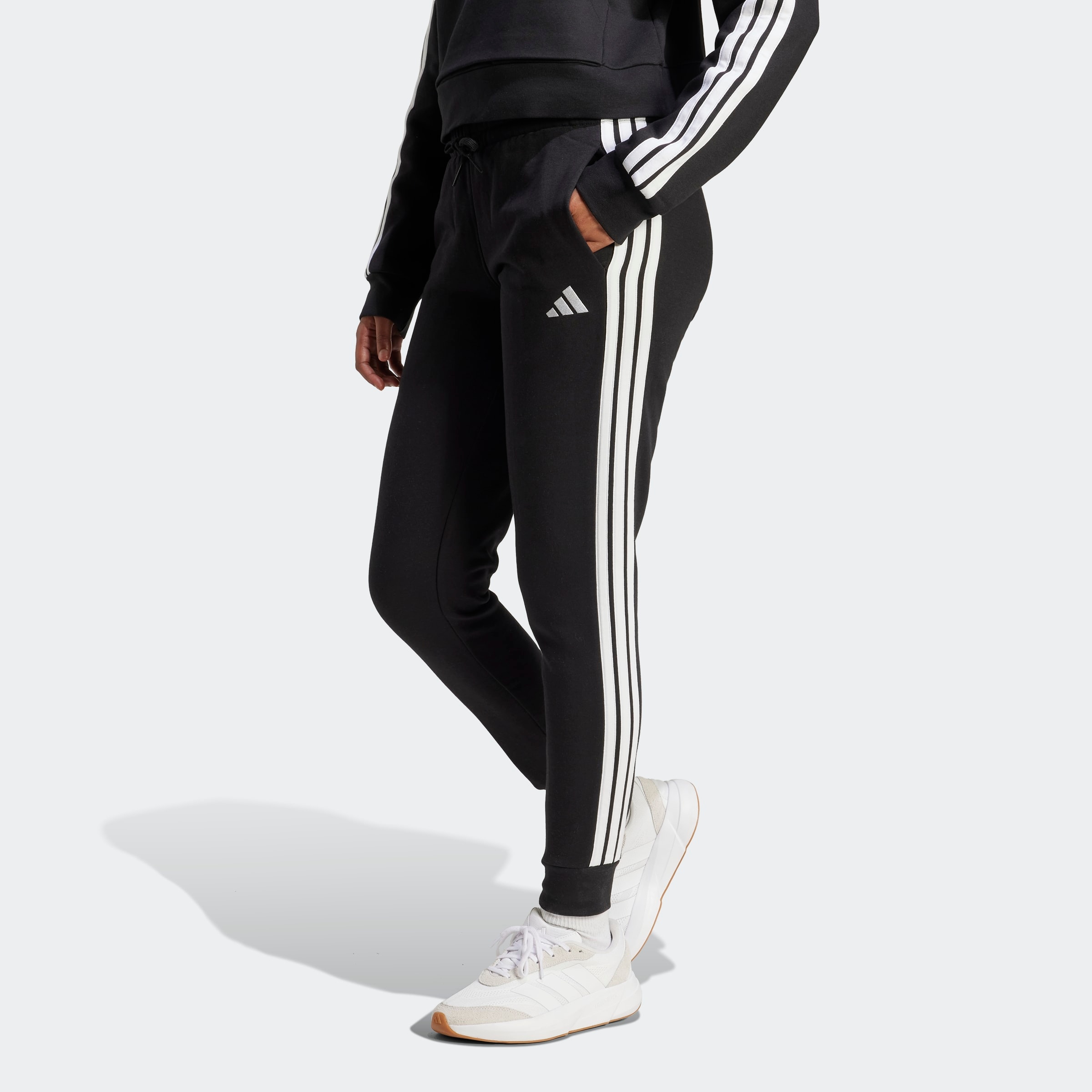 Image of adidas Sportswear Sporthose "ESSENTIALS 3-STREIFEN, SCHMAL GESCHNITTEN" schmal geschnitten, für vielseitige Aktivitäten, aus Baumwollmix