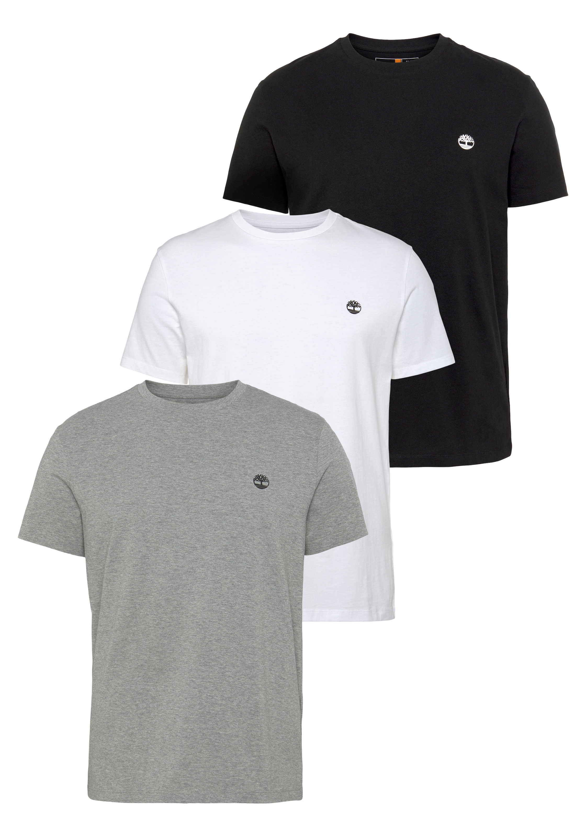 Image of Timberland T-Shirt "DUNSTAN RIVER 3xPack Tee" Set, 3 Stk. für Sportmode, Outdoormode und Streetwear, Kurzarm, aus Baumwolle