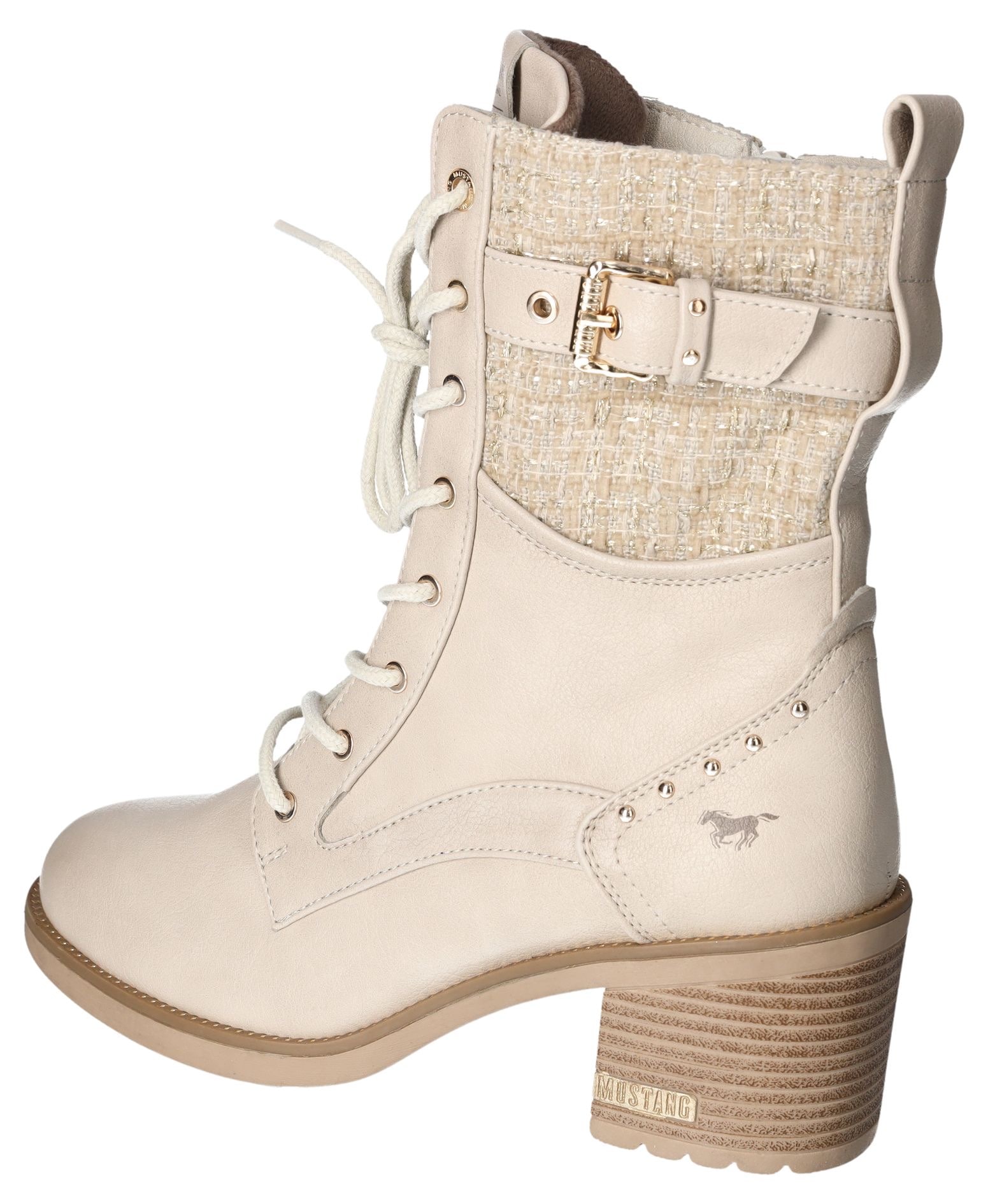 Mustang Shoes Winterstiefelette, Plateaustiefelette, Schnürboots mit praktischem Innenreissverschluss