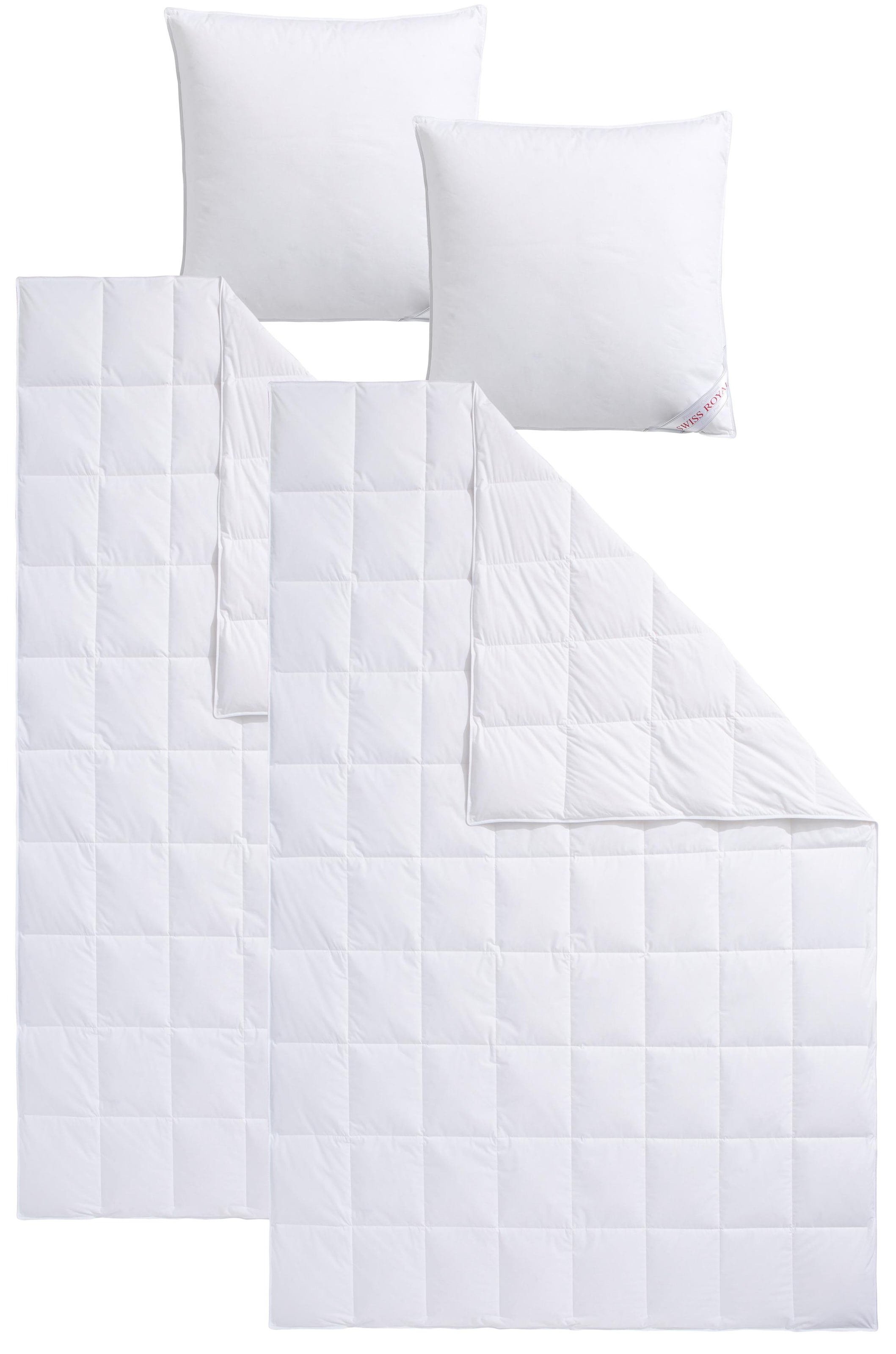 Image of Haeussling Daunenbettdecke + Kopfkissen "Swiss Royal" Bettdecken-Set mit Kopfkissen, 135x200 oder 155x220 cm, Sommer, Winter