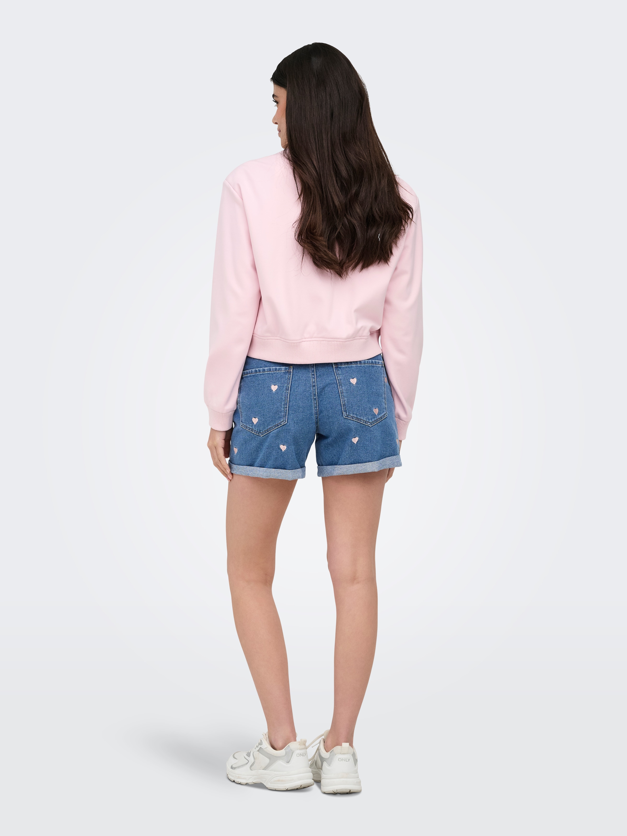 ONLY Short en jean »ONLVEGA HW EMBROIDERY DNM SHORTS GUANOOS« coton, taille haute