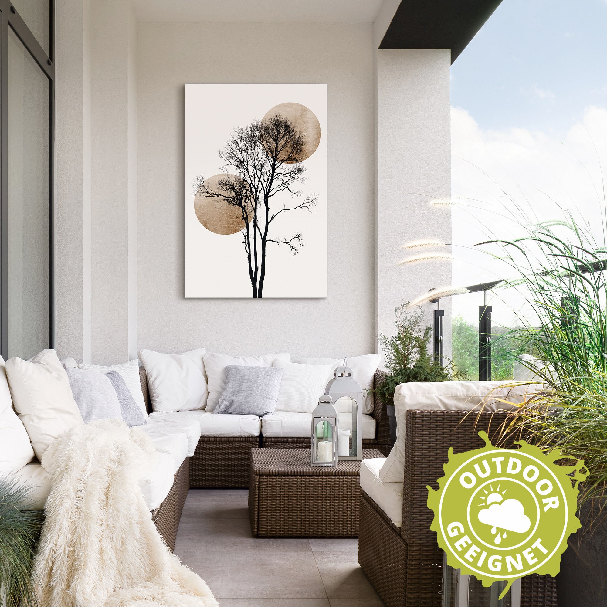 Artland Wandbild »Sonne und Mond versteckt« Baumbilder 1 Stk. tlg. als Alubild, Leinwandbild, Poster in verschied. Grössen