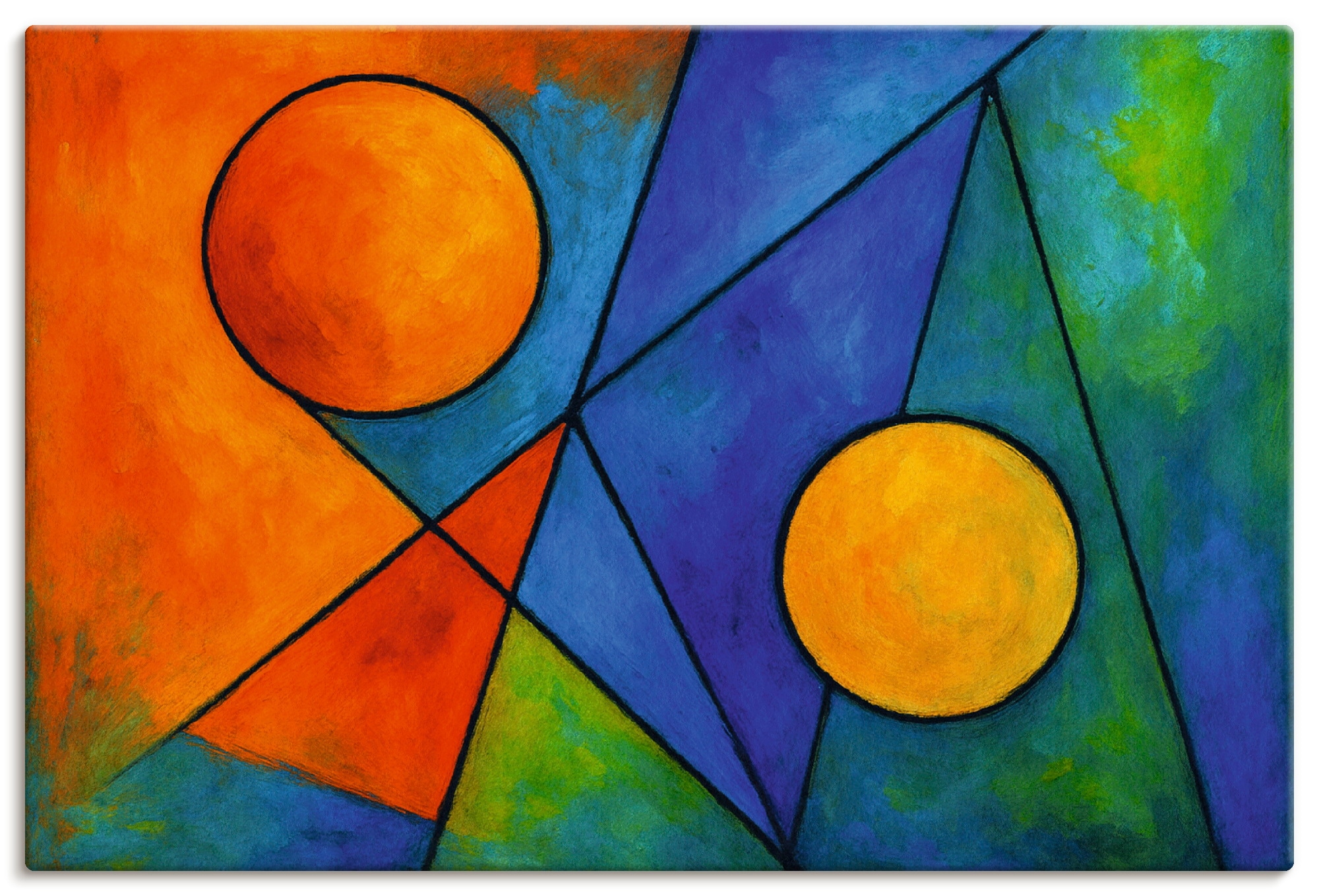 Image of Artland Wandbild "Farbkomposition im Gleichgewicht" Muster 1 Stk. tlg. als Alubild, Leinwandbild, Poster, Wandaufkleber in verschied. Grössen