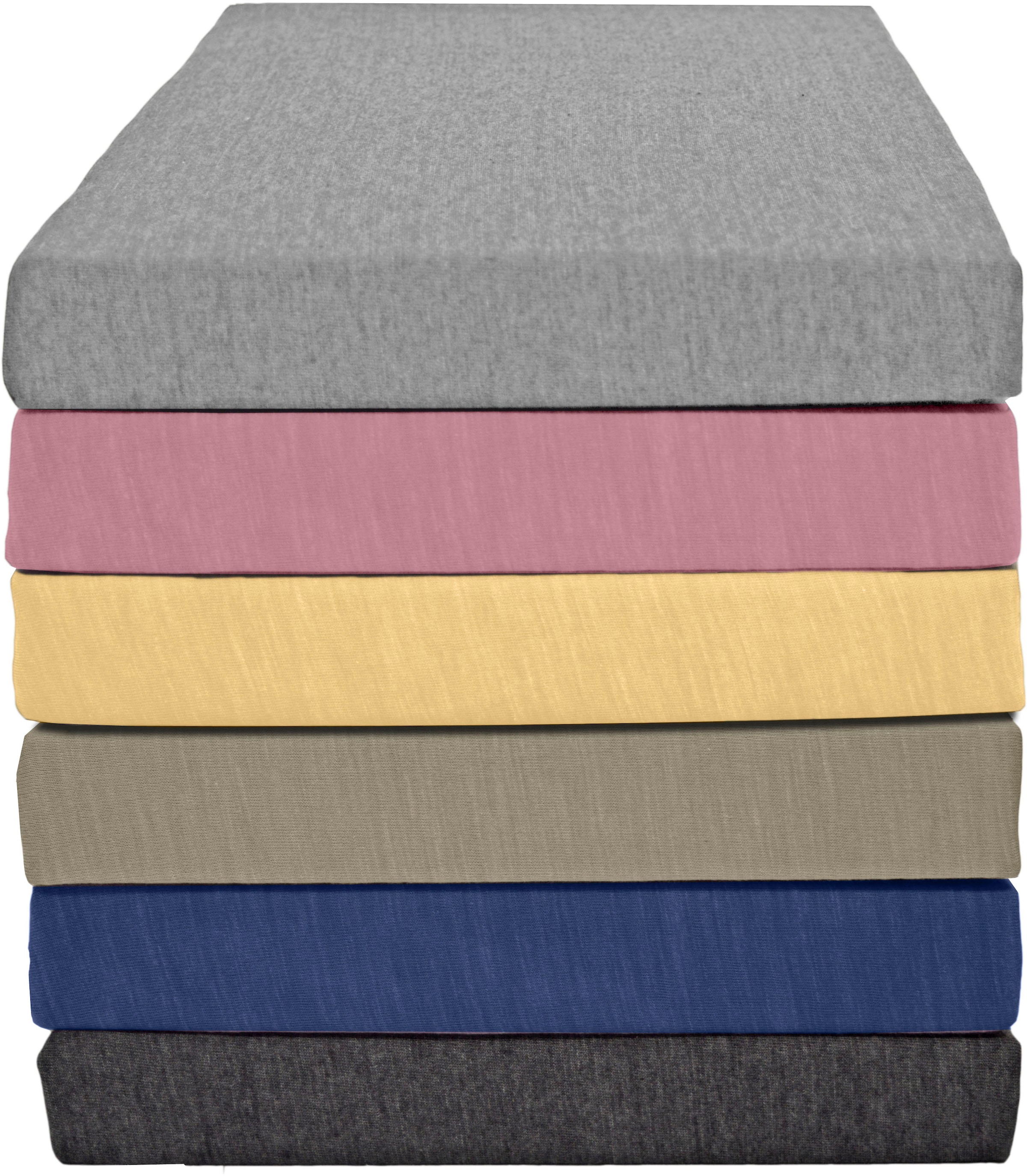 KUM Draps de lit »Polycotton Spannbetttuch« bis ca. 30 cm Matratzenhöhe, meliert