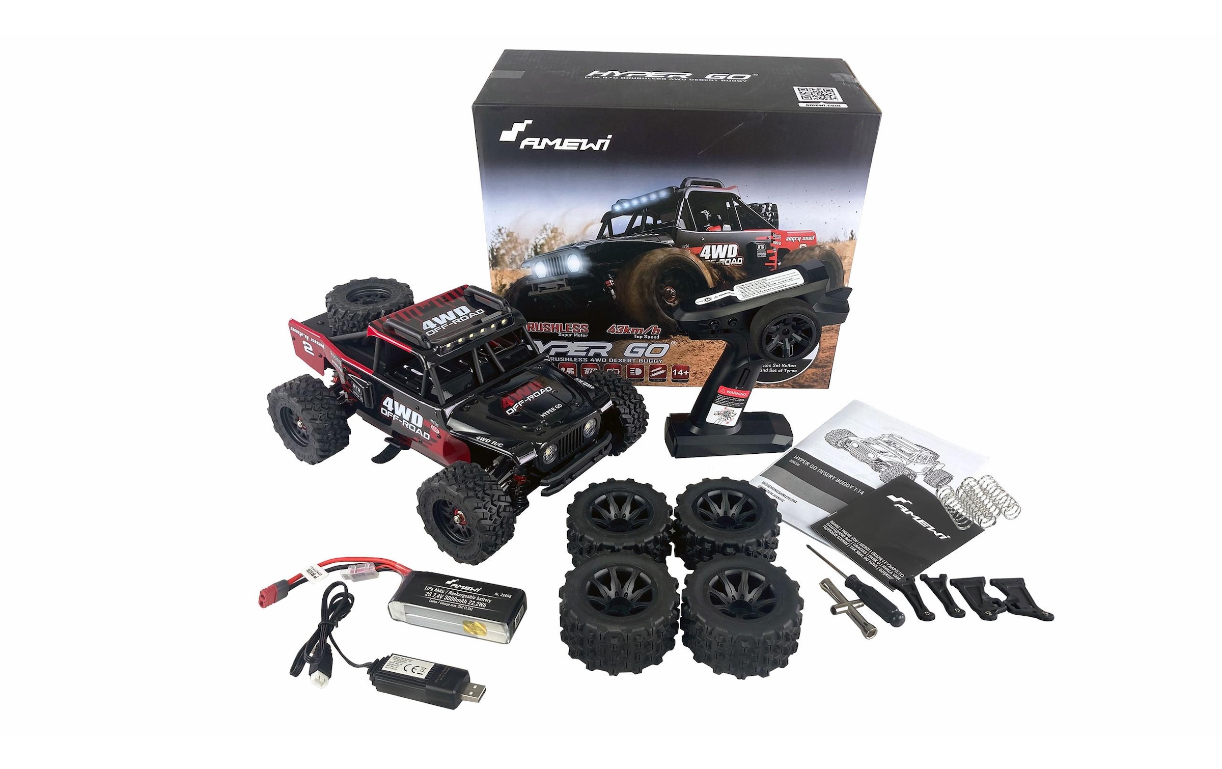 Amewi RC-Auto »Buggy Hyper Go Brushless 4WD,«