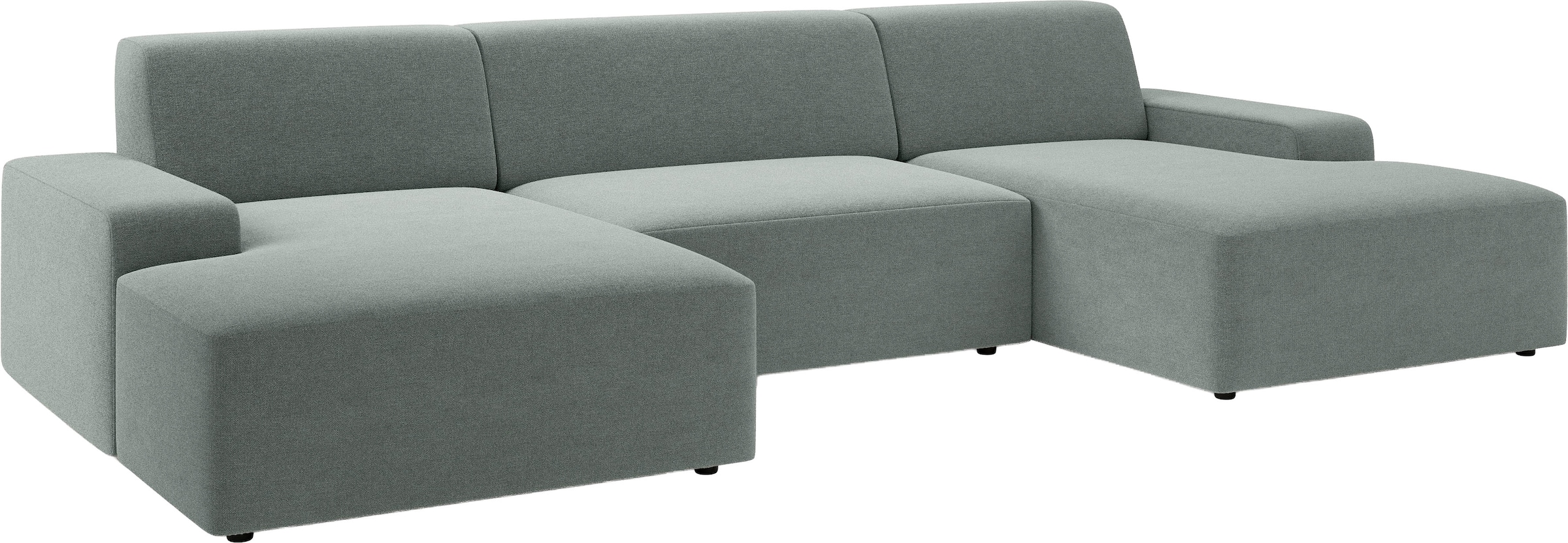 TRENDMANUFAKTUR Wohnlandschaft »Wien, wahlweise mit Sitzvorschub und Bettkasten, Breite 329 cm« U-Form, in trendigem Cordstoff