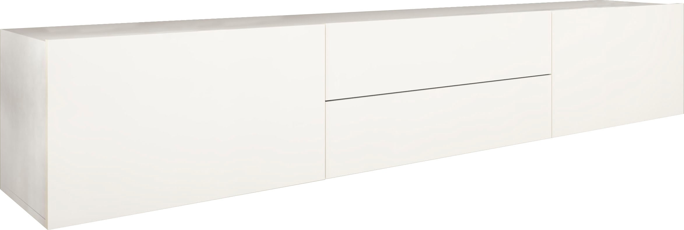 Image of borchardt Möbel Lowboard "Sophia, TV-Schrank Breite 200 cm" 2 Klappen und 2 Schubkästen, stehende oder hängende Montage