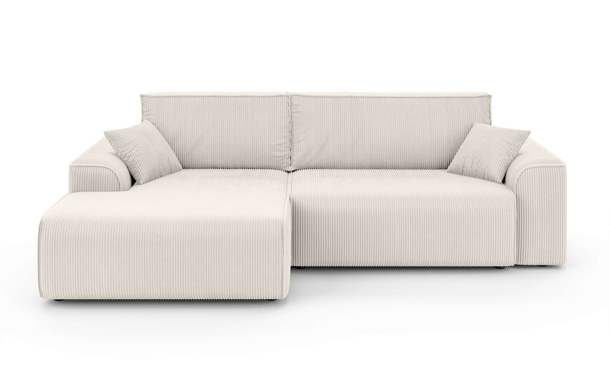 Home affaire Ecksofa »Santenay mit Bettfunktion und Bettkasten, Masse: B/T/H 266/164/90 cm«, L-Form mit Wellenfederung, Schlaffläche: 140x213 cm, auch in Cord