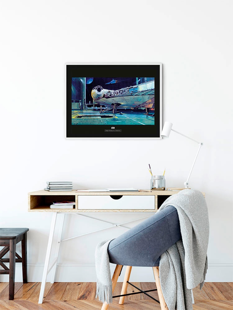 Komar Bild »Star Wars Classic RMQ Falcon Hangar«, Star Wars, (1 St.), Wandbild zur Dekoration im Kinderzimmer - ohne Rahmen