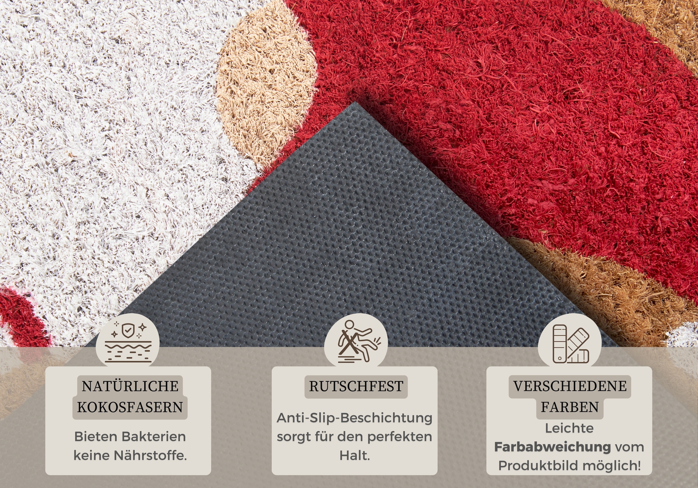 HANSE Home Fussmatte »Mix Mats Kokos Christmas Gnomes«, rechteckig, 15 mm Höhe, Weihnachten, Schmutzfangmatte, Outdoor, Rutschfest, Innen, Kokosmatte