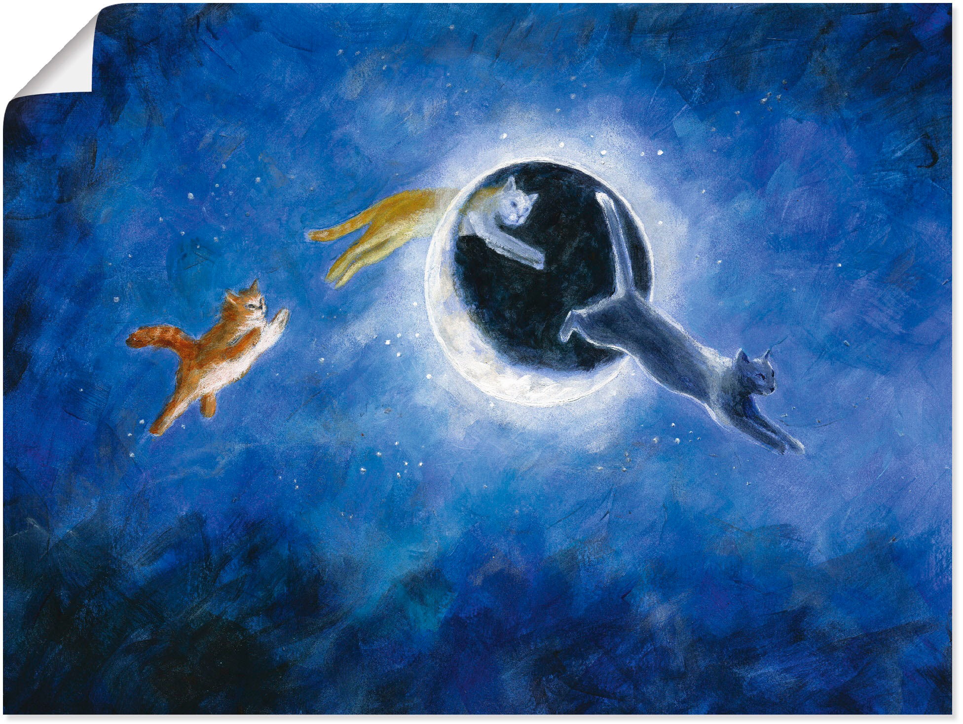 Image of Artland Poster "In der Nacht sind alle Katzen grau" Haustiere 1 Stk. tlg. ohne Rahmen