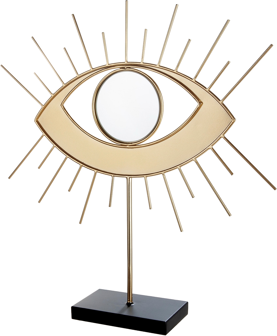 GILDE Skulptur »Dekoobjekt Auge Ocula goldfarben« Wanddekoration Spirituelles Symbol Boho-Style Trenddeko