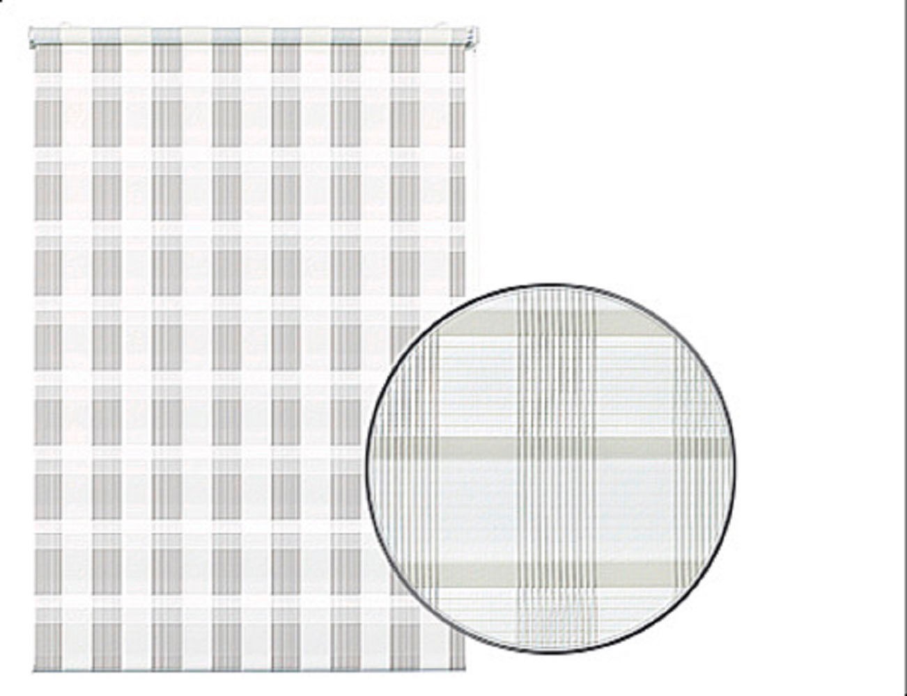 GARDINIA Seitenzugrollo »Mini Doppelrollo Karo«, Lichtschutz, Sichtschutz, mit Bohren/ohne Bohren, freihängend, segmentweise gewebter Stoff
