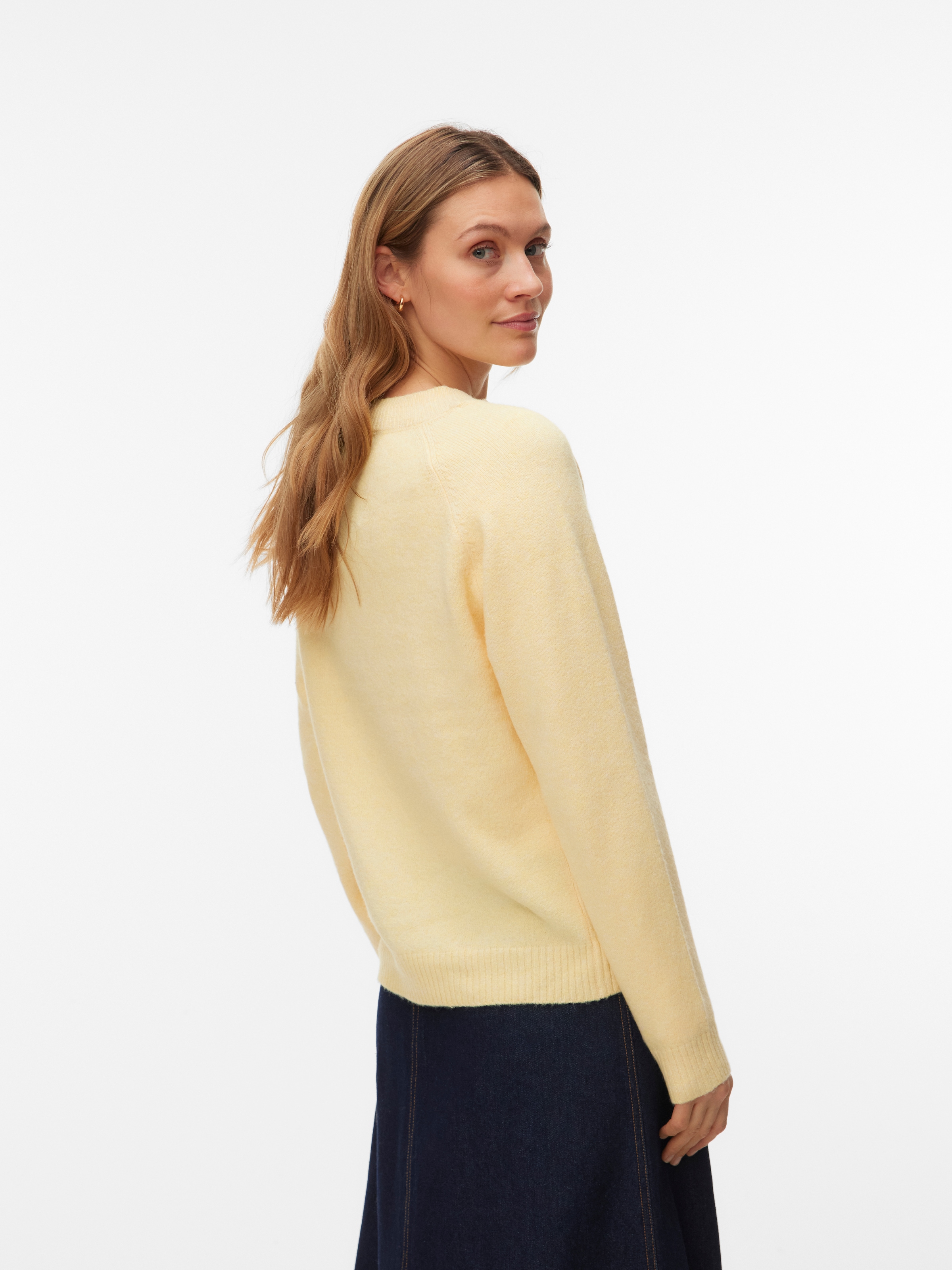 Vero Moda »VMDOFFY LS O-NECK BLOUSE GA NOOS« Materialmix, regular fit