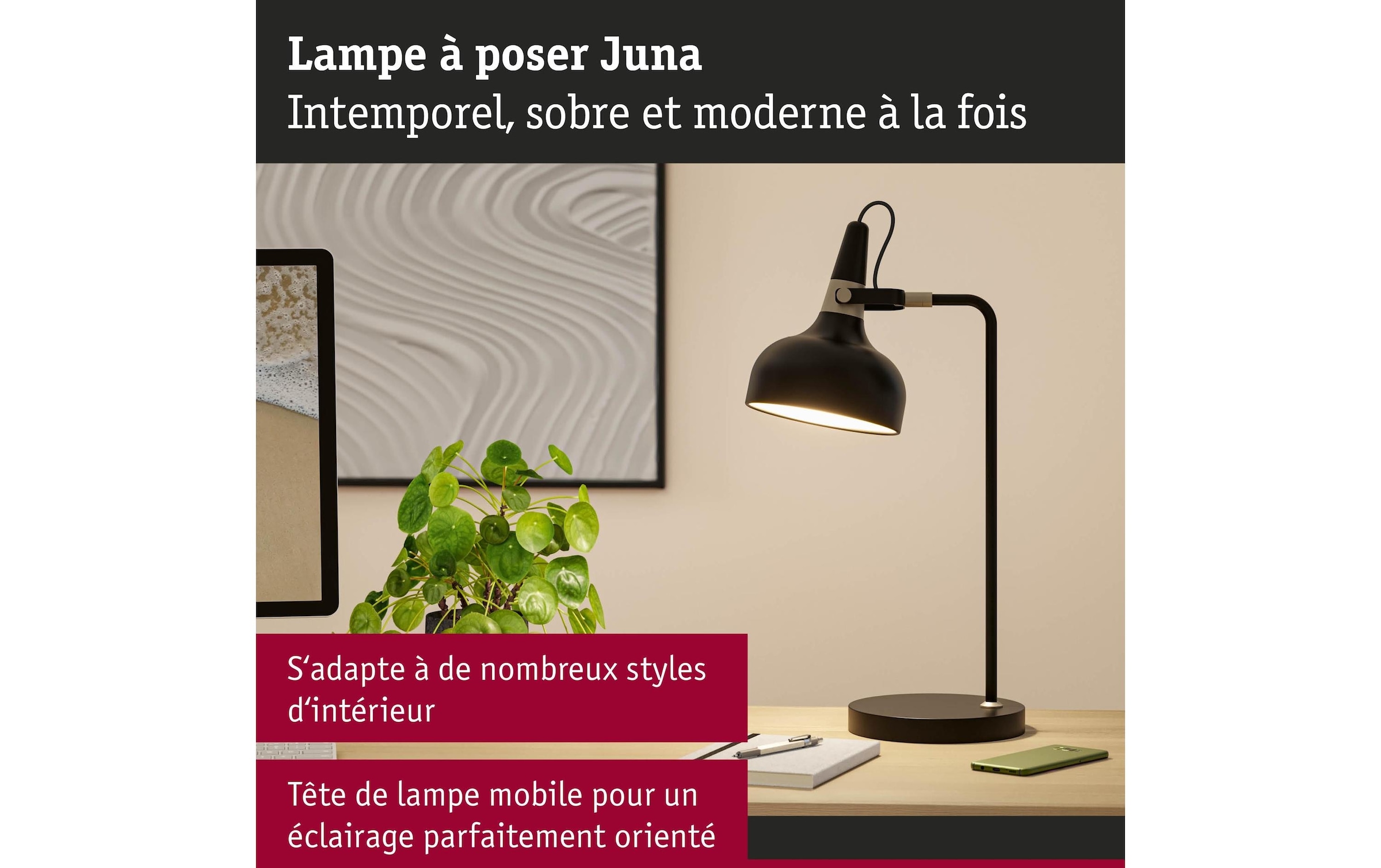 Paulmann Lampe de bureau »Paulmann Neordic Tischleuchte E14«