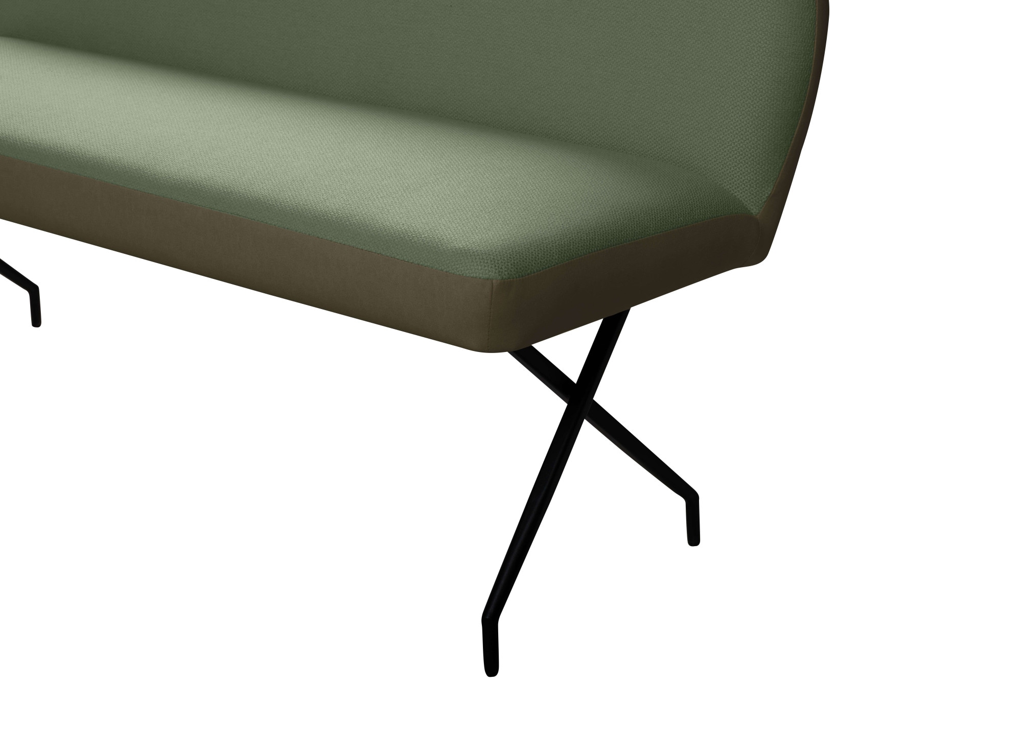 GOODproduct Sitzbank »Bruna Esszimmerbank, Bank, Küchenbank, Polsterbank« Mattschwarzes Metallgestell, 2-Stoff-Design, Wellenfederung im Sitz