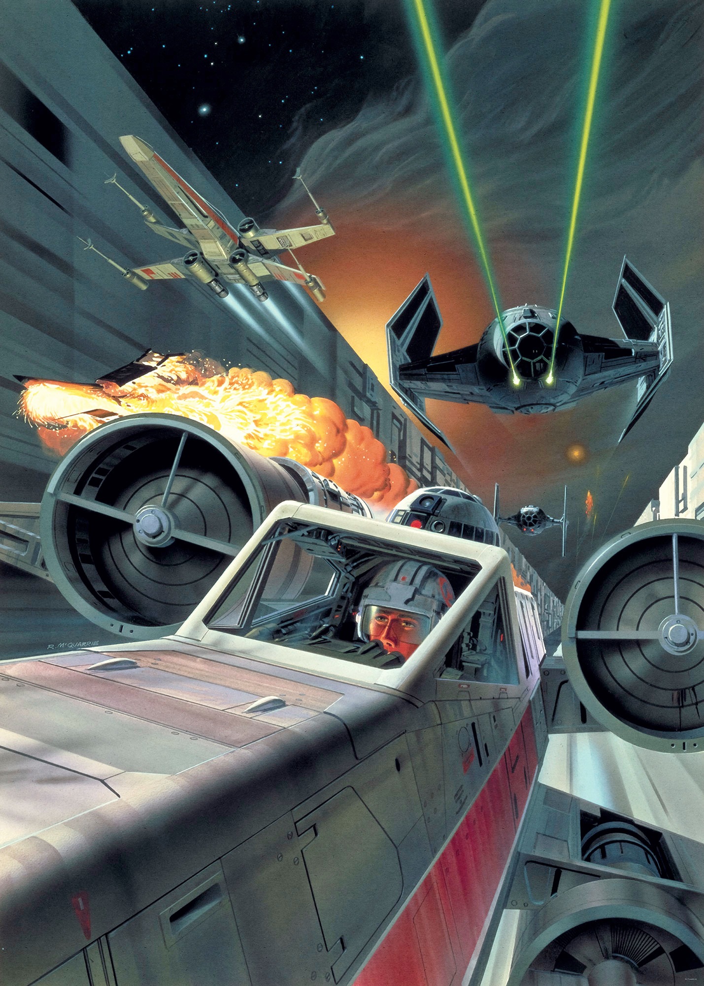 Image of Komar Fototapete »Star Wars Classic Death Star Trench Run«, futuristisch-mehrfarbig-Weltall bei Ackermann Versand Schweiz