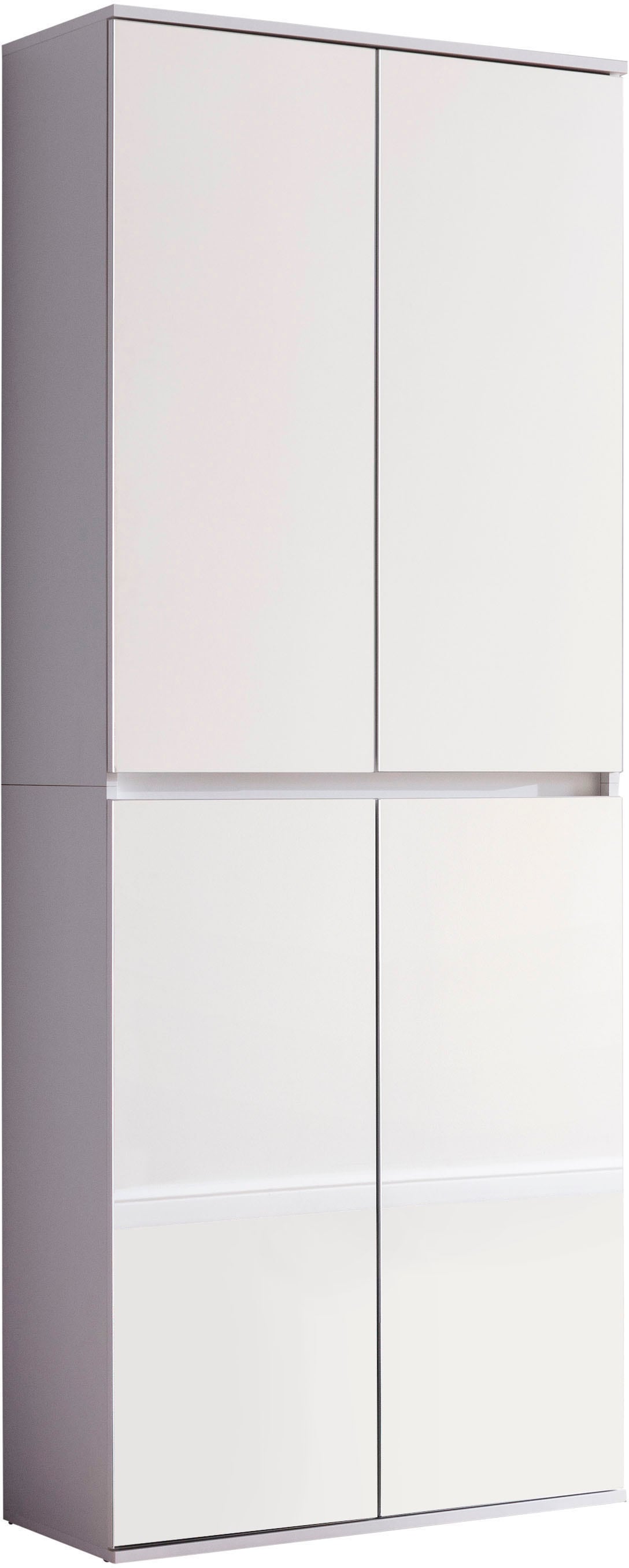 Home affaire Garderobenschrank »Malcesine« Garderobenschrank mit 4 Türen - (B/T/H) 74/34/191 cm