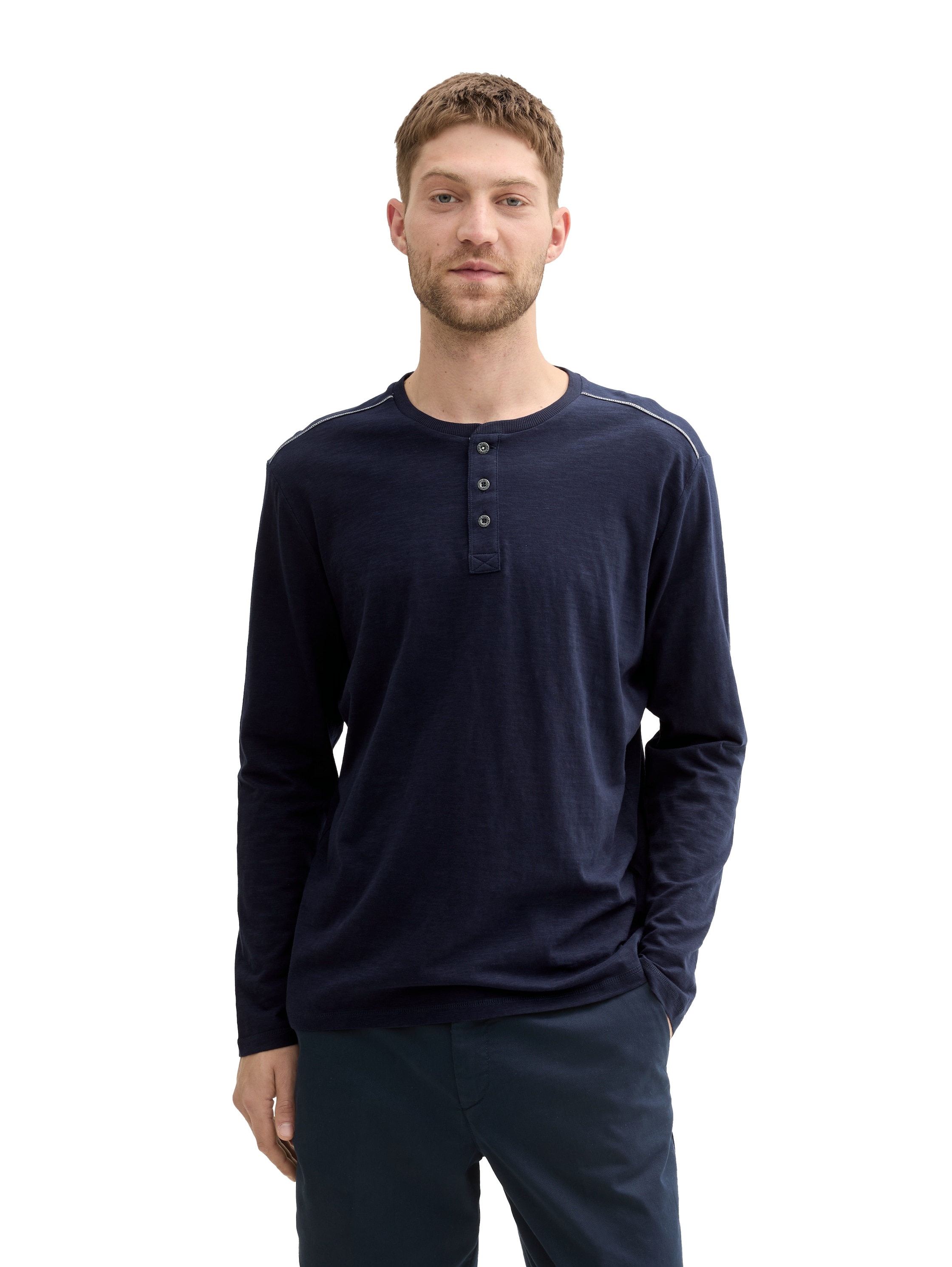 Image of TOM TAILOR Langarmshirt mit Knopfleiste