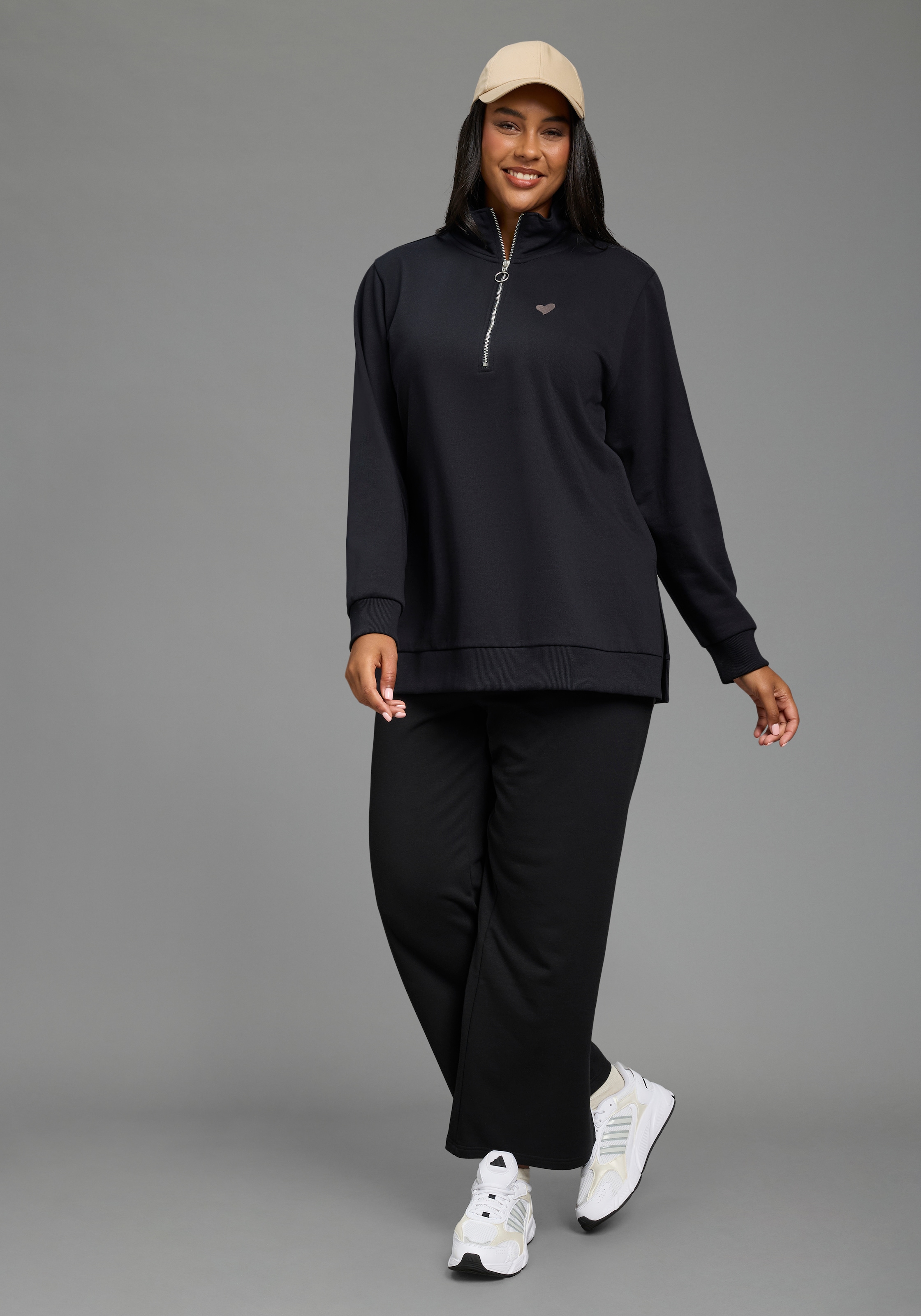 Laura Scott CURVE Sweat-shirt long »Grosse Grössen«

