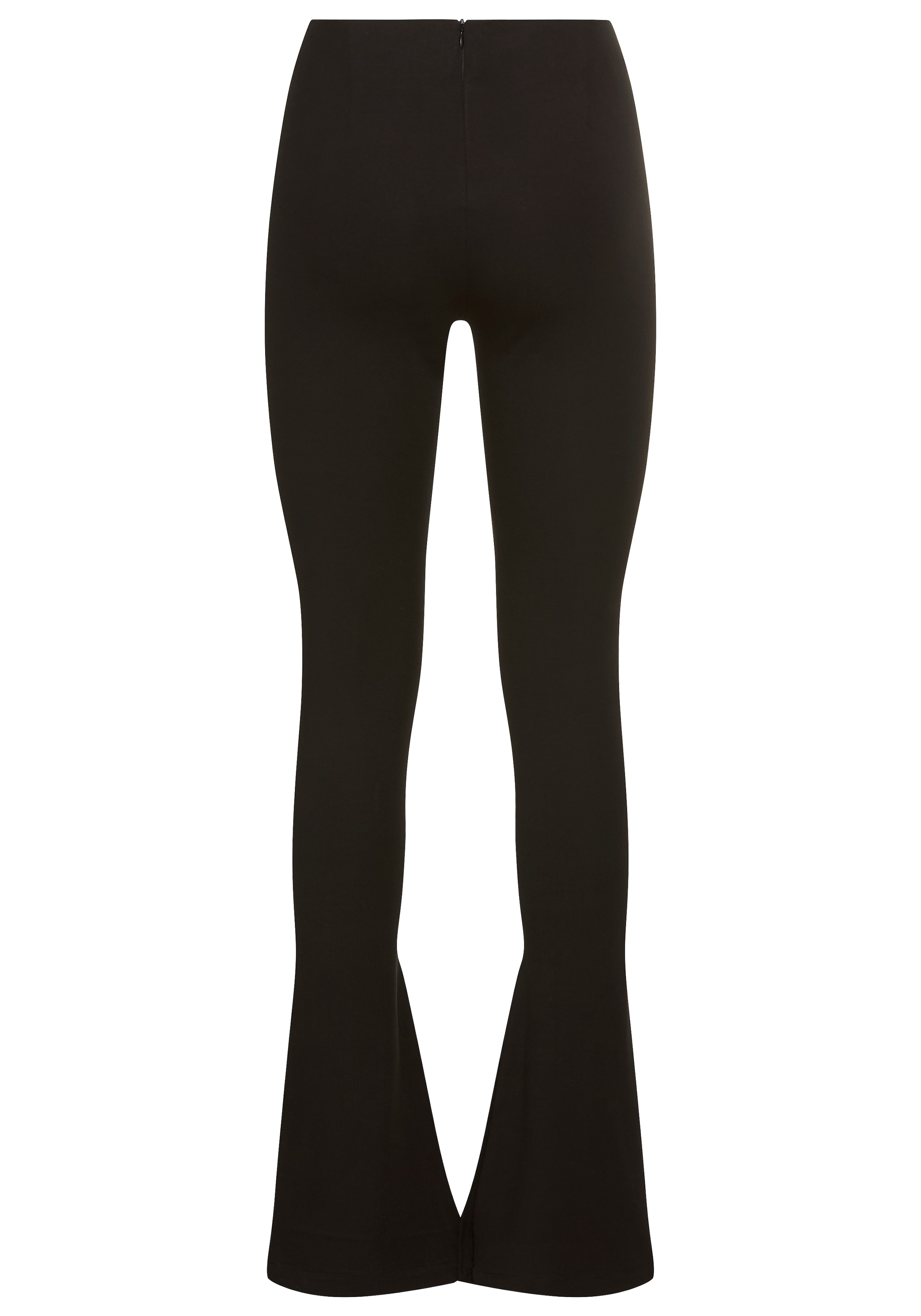 HUGO Blue Webhose »Neleria«, mit Reissverschluss hinten elastische Flare Legging Pants Schlag