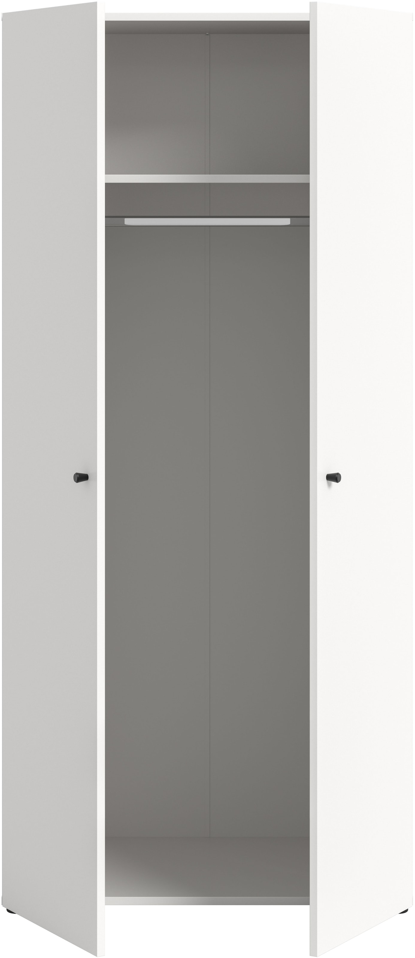 Home affaire Kleiderschrank »BILLINGS, TOPSELLER!, Schlafzimmerschrank, Schrank, Garderobenschrank« OTTO BESTSELLER, Garderobe & Schlafzimmer,  Breite 80cm, weiss, 2-türig, inkl. 1 Kleiderstange und 1 Ablageboden