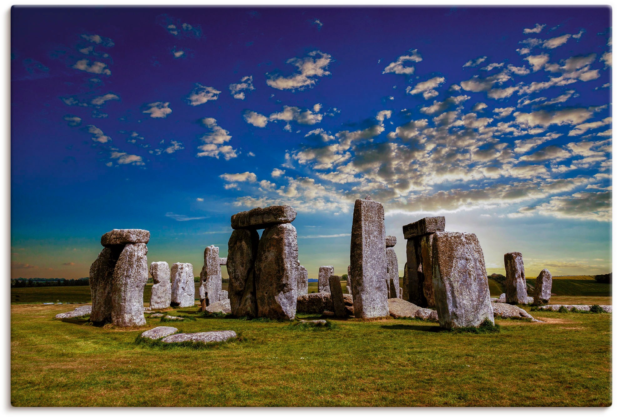 Image of Artland Wandbild »Steinkreis aus der Jungsteinzeit«, Gebäude, (1 St.), in vielen Grössen & Produktarten - Alubild / Outdoorbild für den Aussenbereich, Leinwandbild, Poster, Wandaufkleber / Wandtattoo auch für Badezimmer geeignet bei Ackermann Versand Schw