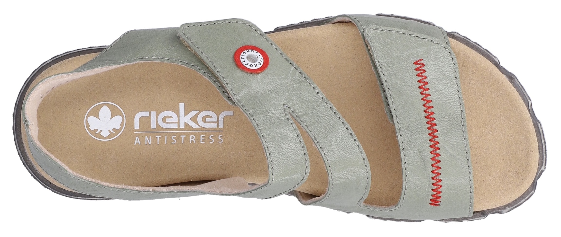 Rieker Sandale  Chaussure d'été, sandale velcro avec couture décorative