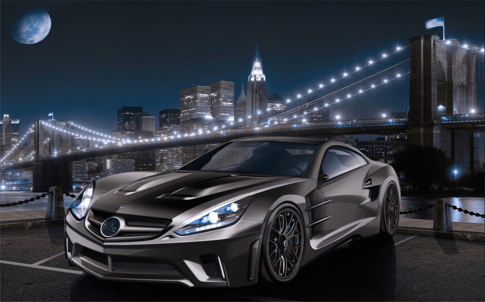 Papermoon Fototapete »Manhatten Car II« glatt