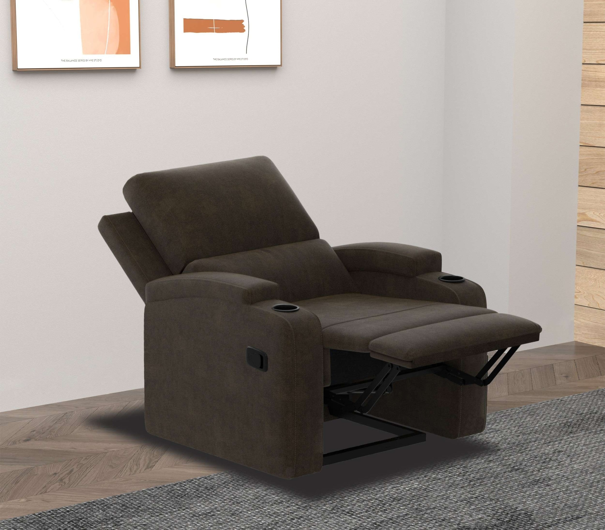 GOODproduct Relaxsessel »NAPORI Microfaser, Kinosessel, Multimedia-Sessel« TV-Sessel mit manueller u elektrischer Relaxfunktion u. Getränkehalter