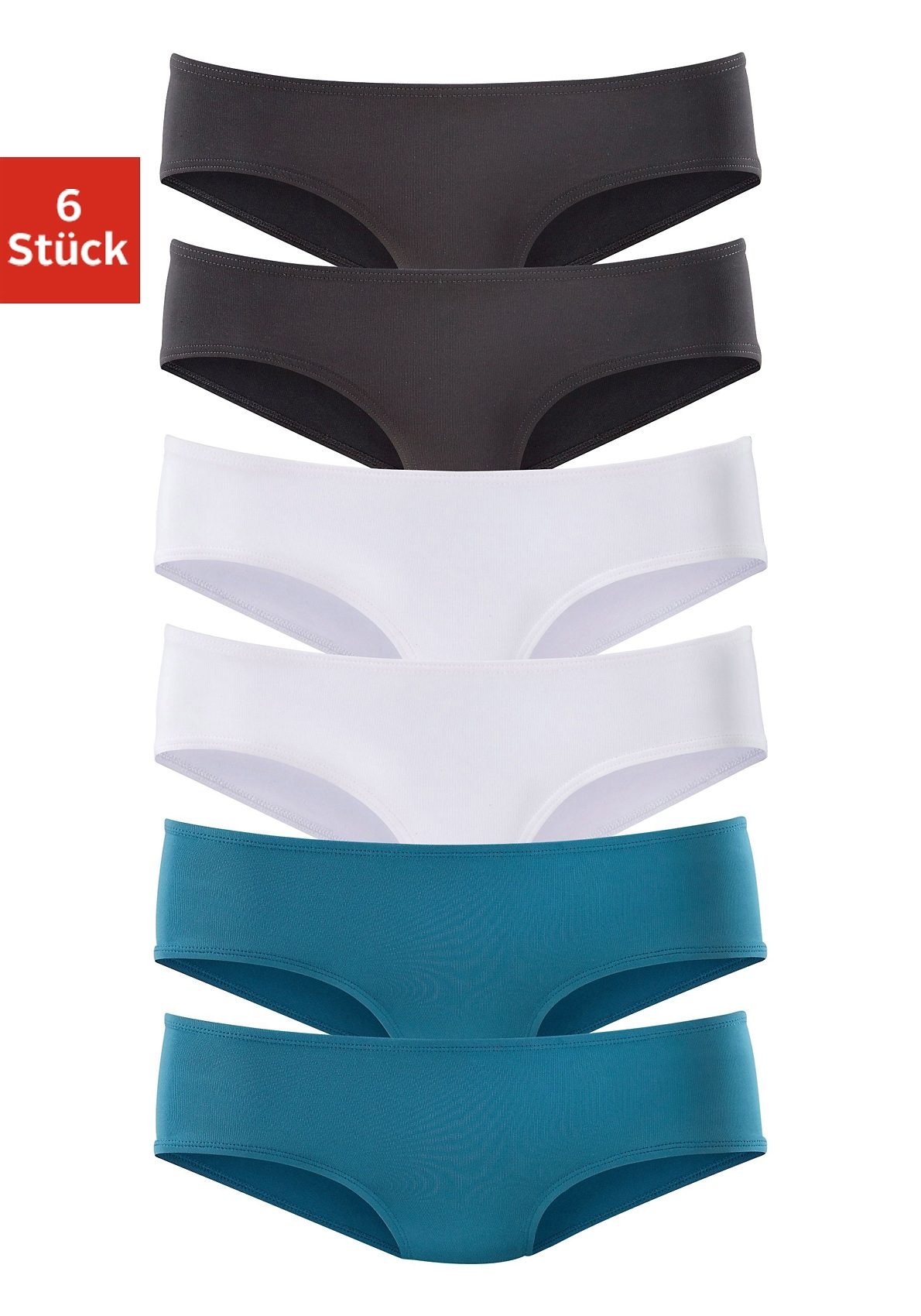 Image of Vivance Active by Lascana Hipster 6er-Pack, aus weicher Microfaser