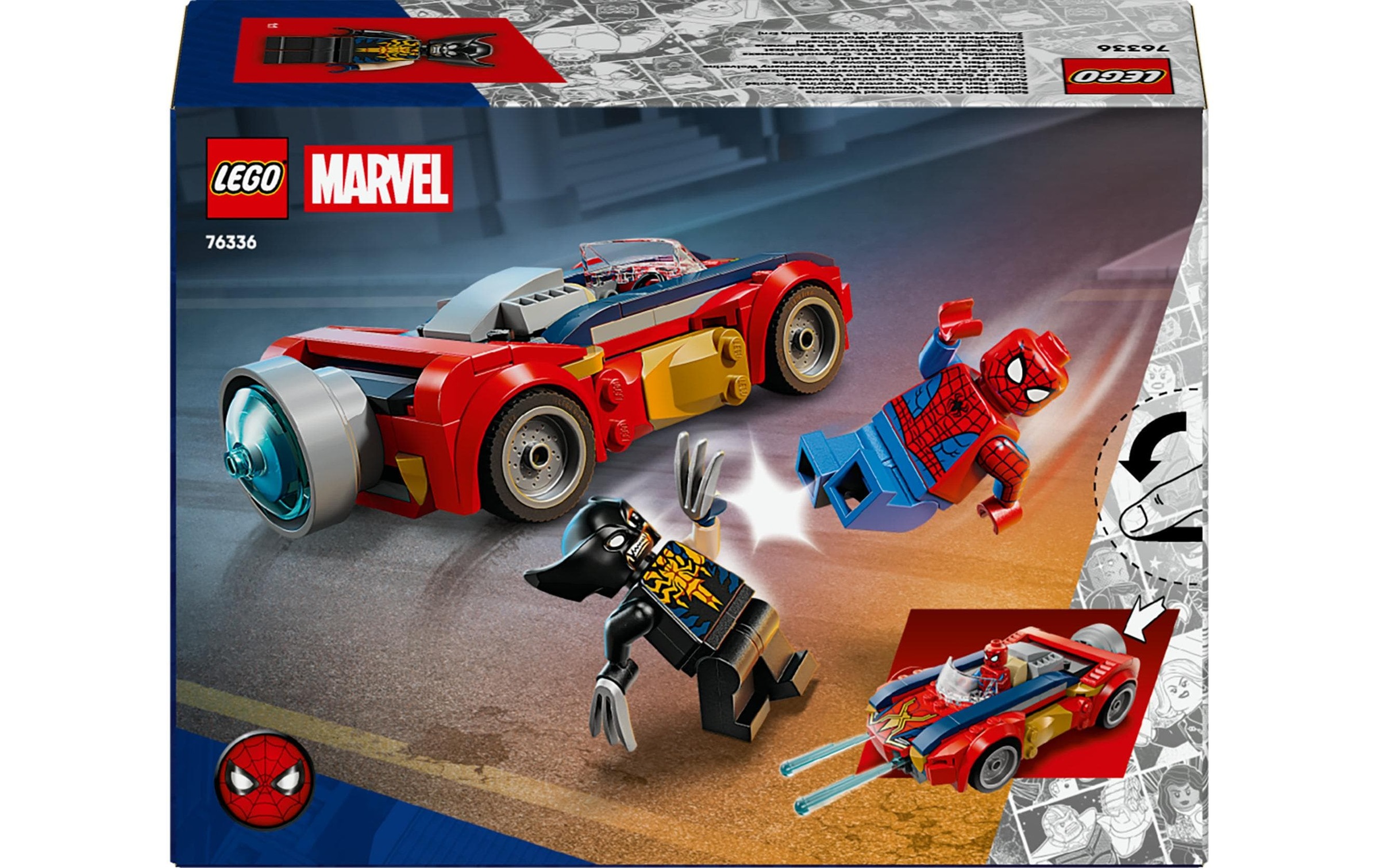 LEGO® Konstruktionsspielsteine »Marvel Spider-Man Auto vs. Venomized Wolverine 76336«