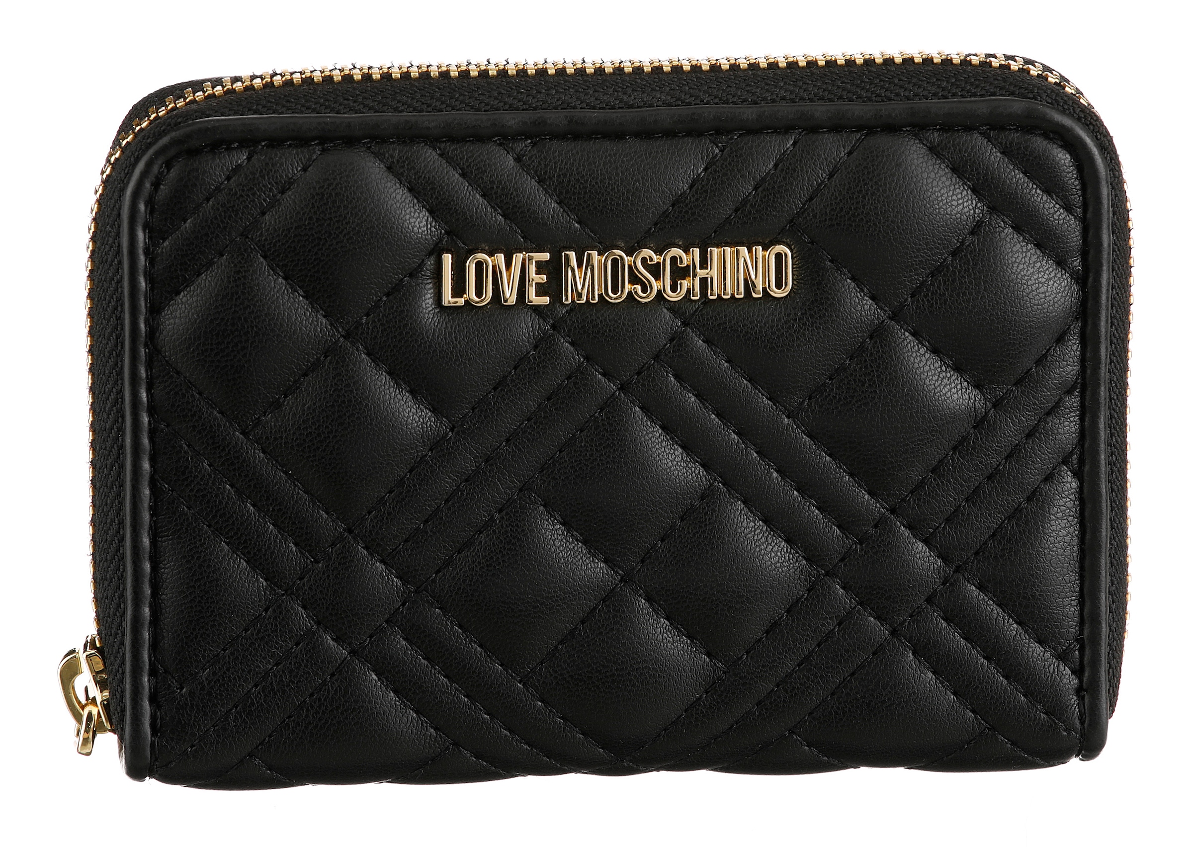 Image of LOVE MOSCHINO Geldbörse, mit Steppung und goldfarbenen Details bei Ackermann Versand Schweiz