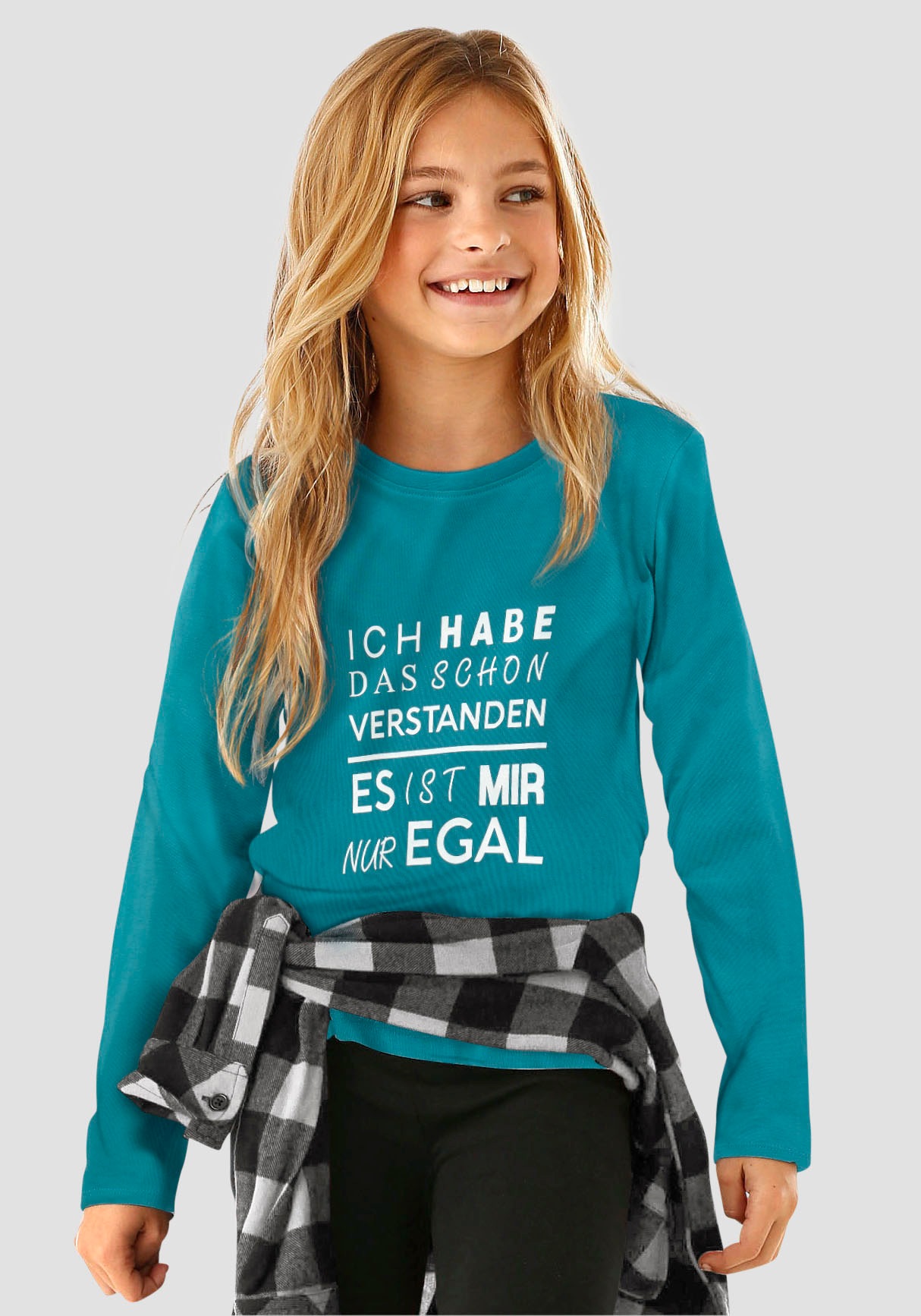 Image of KIDSWORLD Langarmshirt »Ich hab das schon verstanden - es ist mir nur egal« bei Ackermann Versand Schweiz