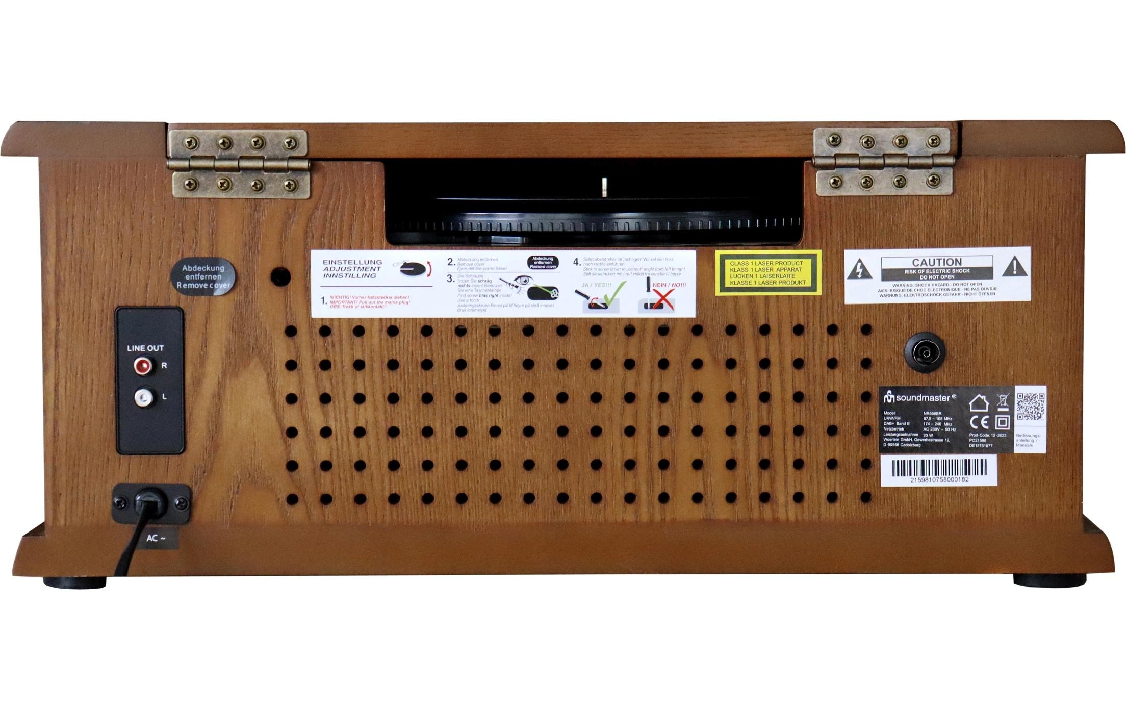 Soundmaster Stereoanlage »NR566BR«, (Digitalradio (DAB+)-FM-Tuner)