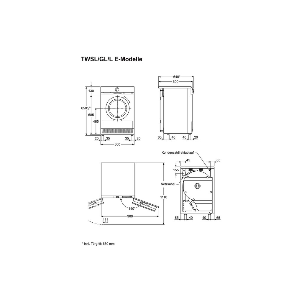 Elektrolux Wärmepumpentrockner »TWSL6IE301 A+++«, 8 kg