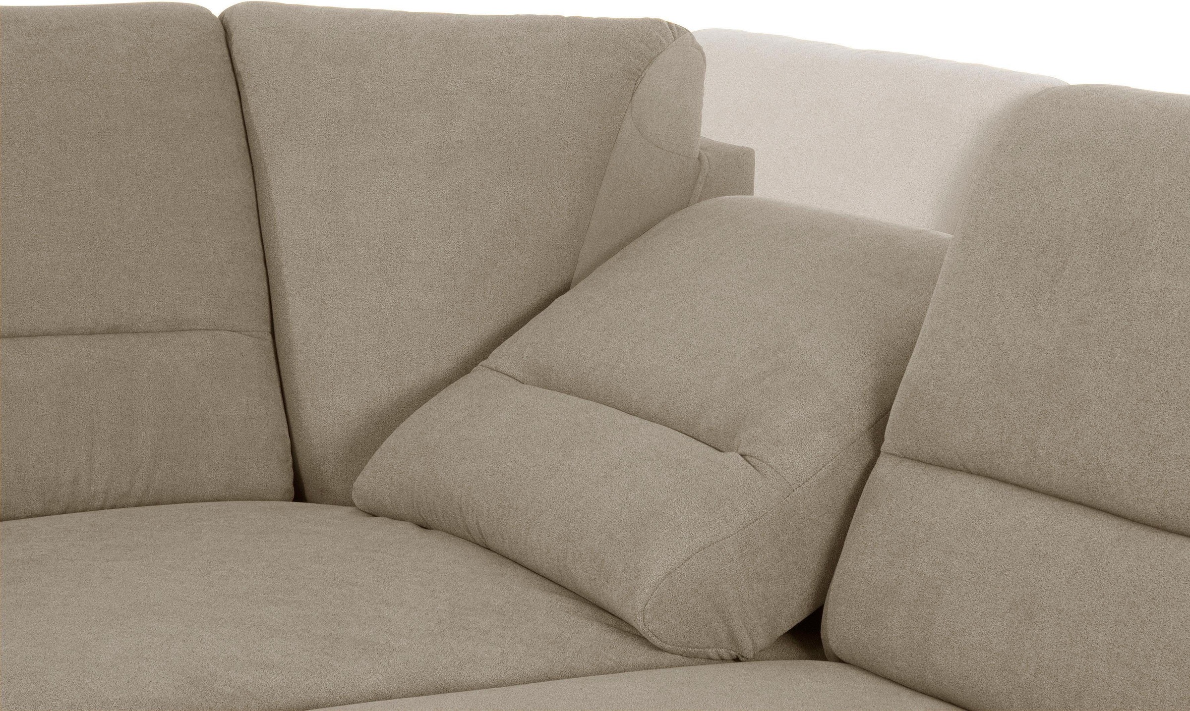 Places of Style Ecksofa »Cardoso L-Form«, mit Trapezecke für mehr Sitzkomfort, wahlweise auch mit Bettfunktion
