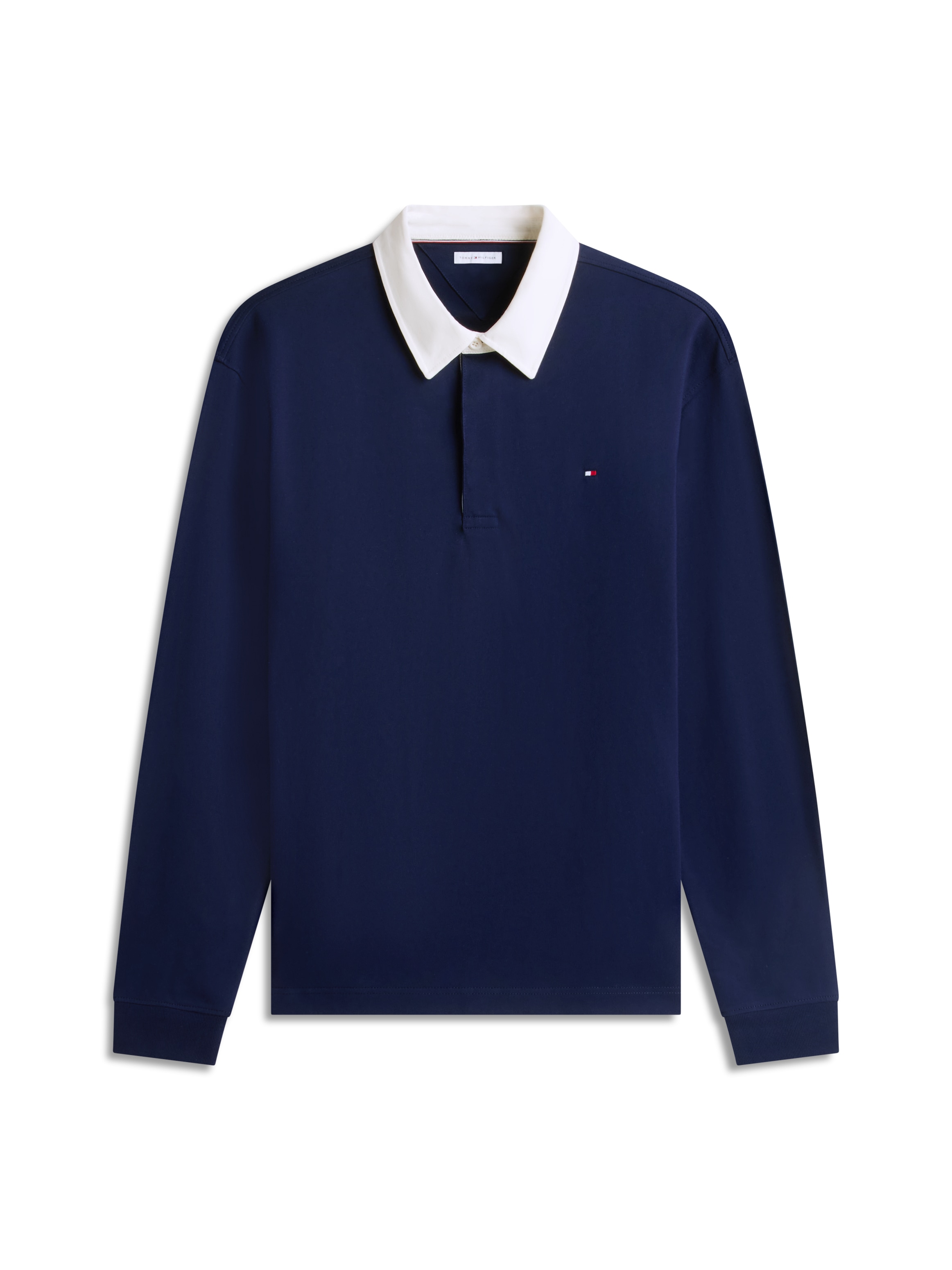 Tommy Hilfiger Big & Tall Maillot de rugby »BT-ESSENTIAL SOLID RUGBY« grandes tailles, col contrasté