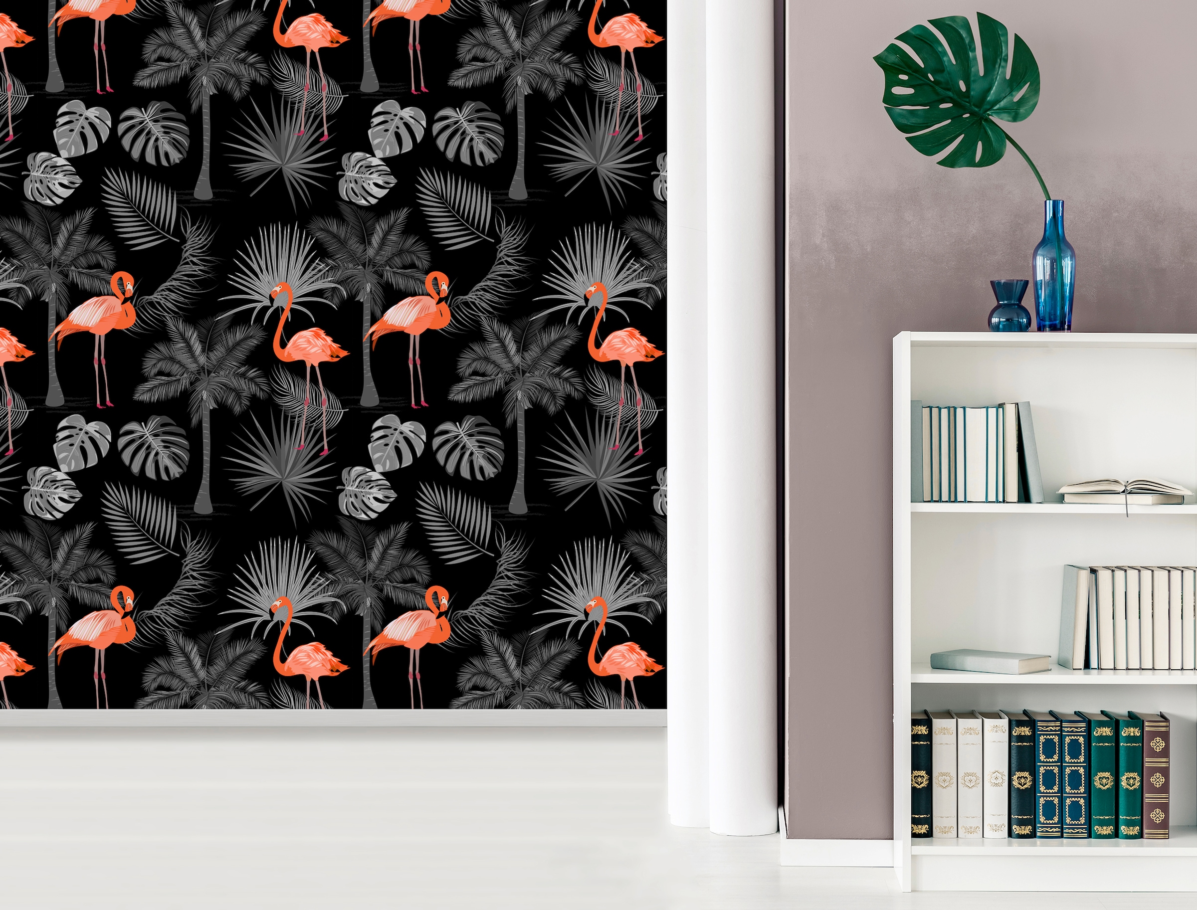 queence Vinyltapete »Lalita« Motiv | floral | geblümt | gemustert glatt 90x250cm, selbstklebend, kinderleichte Anbringung, , Sticker