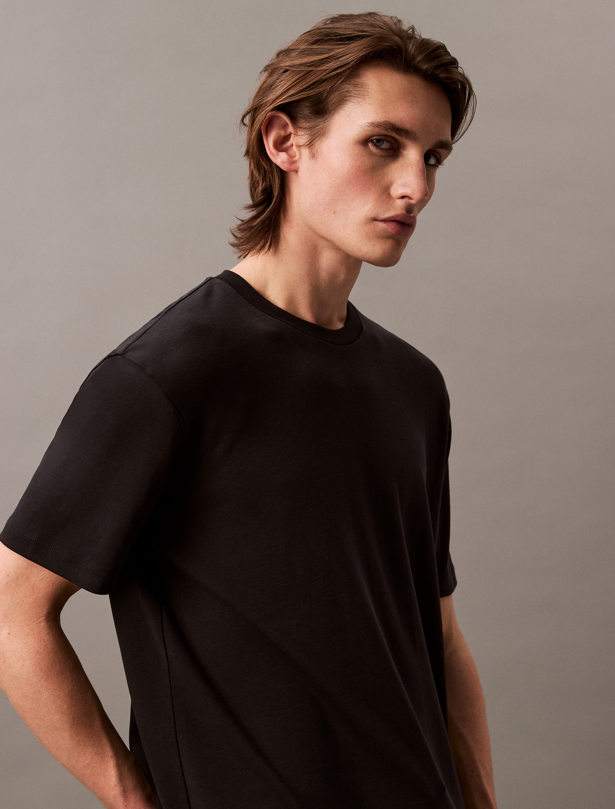 Calvin Klein T-shirt »SS NA WHSL SUPIMA CREWNECK TEE« col rond, coupe régulière