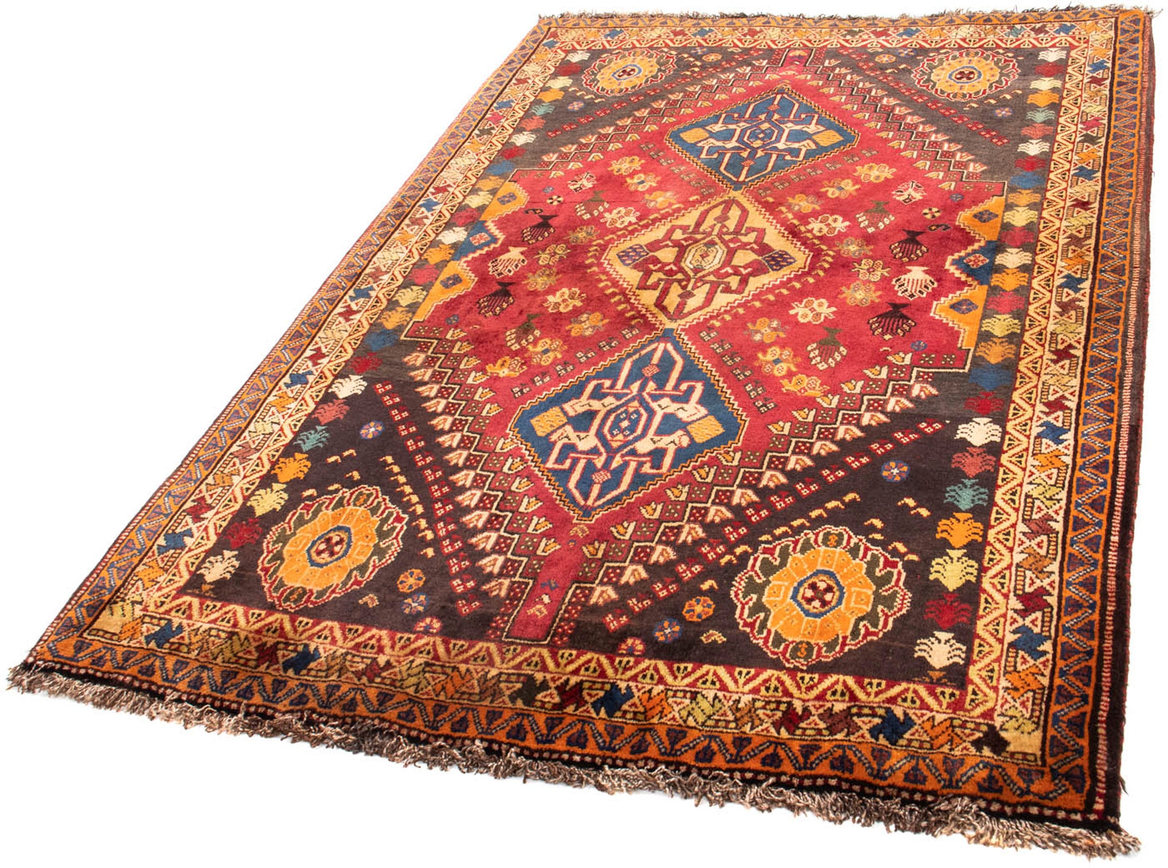 Image of morgenland Orientteppich »Perser - Nomadic - 175 x 120 cm - dunkelrot«, rechteckig, 10 mm Höhe, Wohnzimmer, Handgeknüpft, Einzelstück mit Zertifikat bei Ackermann Versand Schweiz